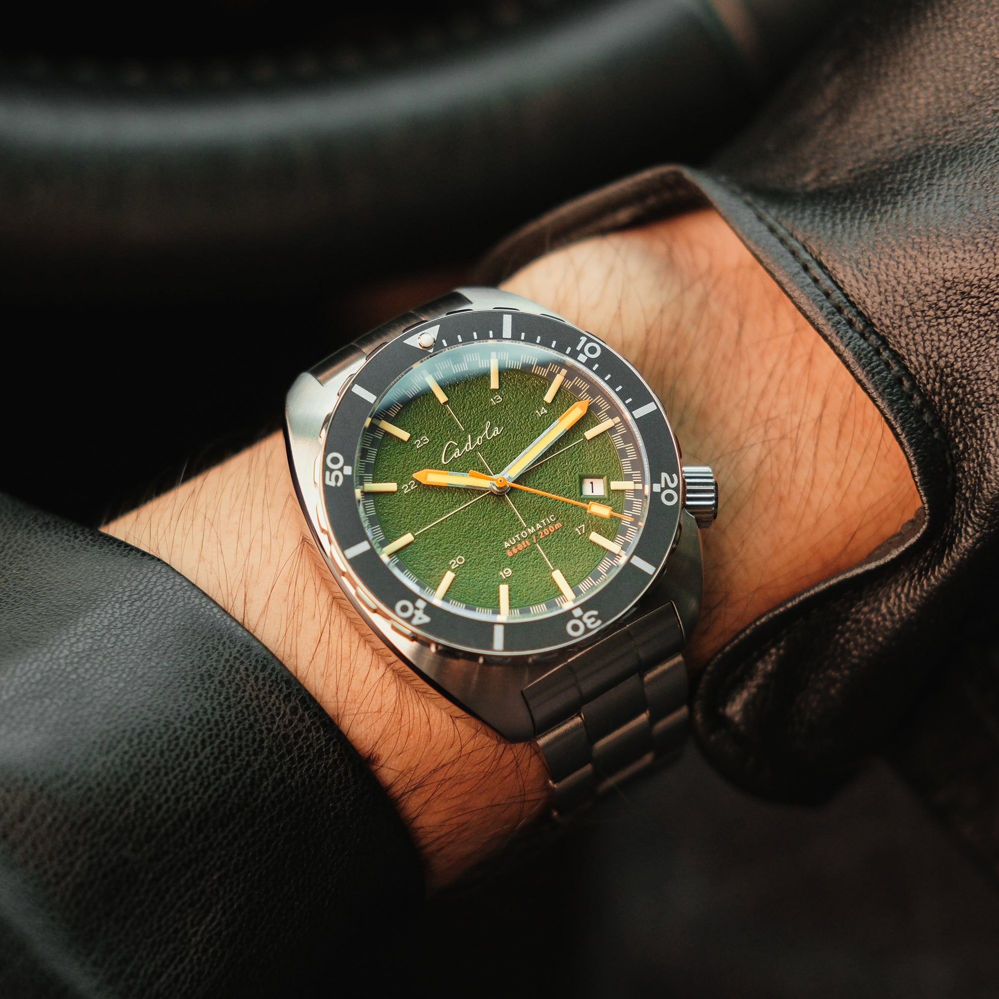 CADOLA Cadola Intrepid Men's Japanese Automatic Stormy Green Watch CD-1012-77