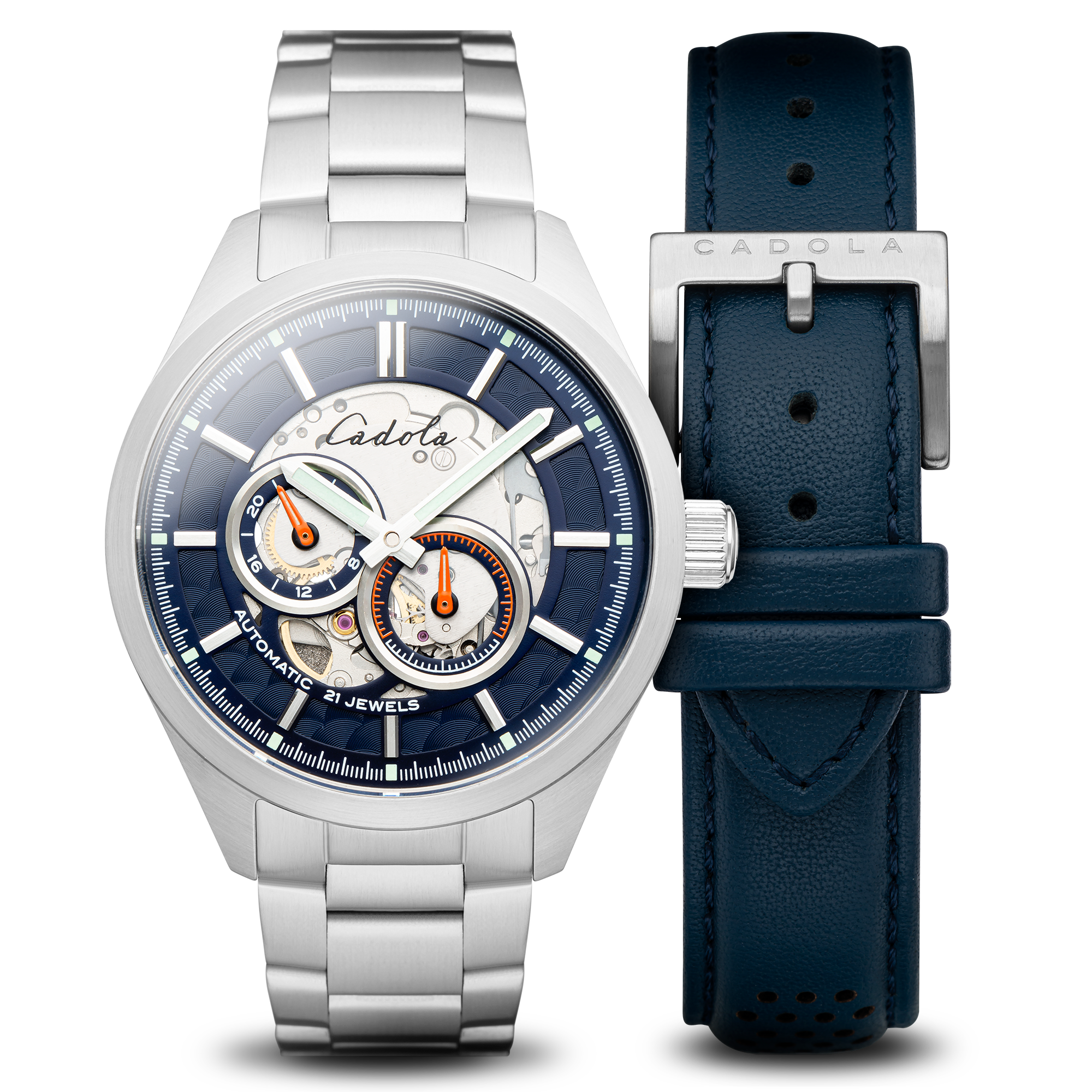 CADOLA Cadola Guichet Racing Blue Japanese Automatic Men's Watch - CD-1015-33