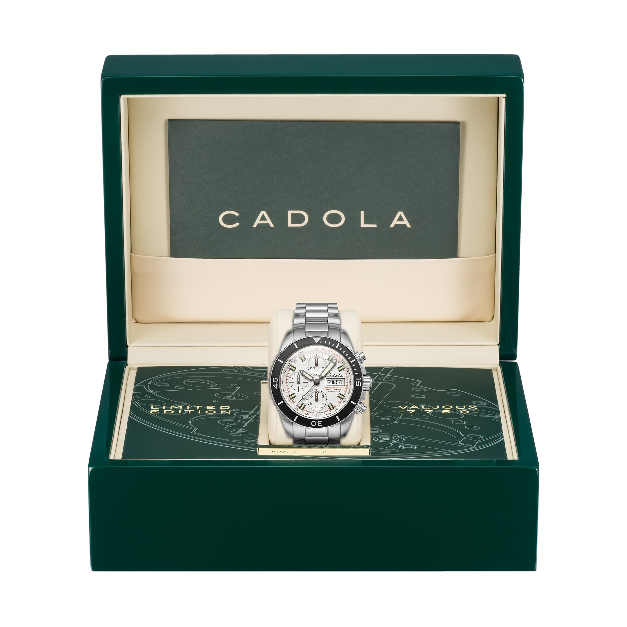 CADOLA Cadola Aegir Swiss Automatic Chronograph Men's Arctic White Watch CD-1019-22