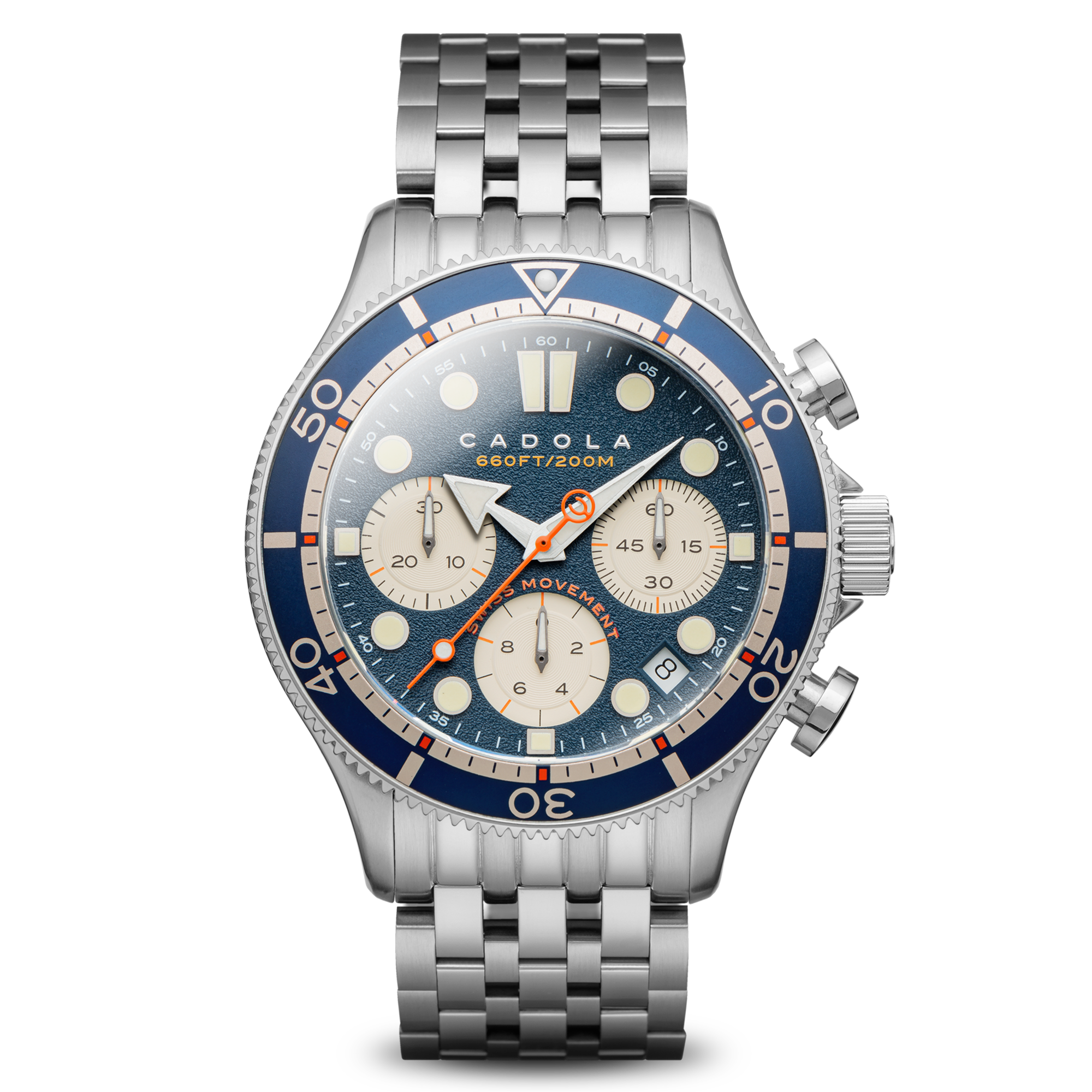 CADOLA Cadola Caledonia Men's Swiss Quartz Chrono Tidal Blue Watch CD-1021-33