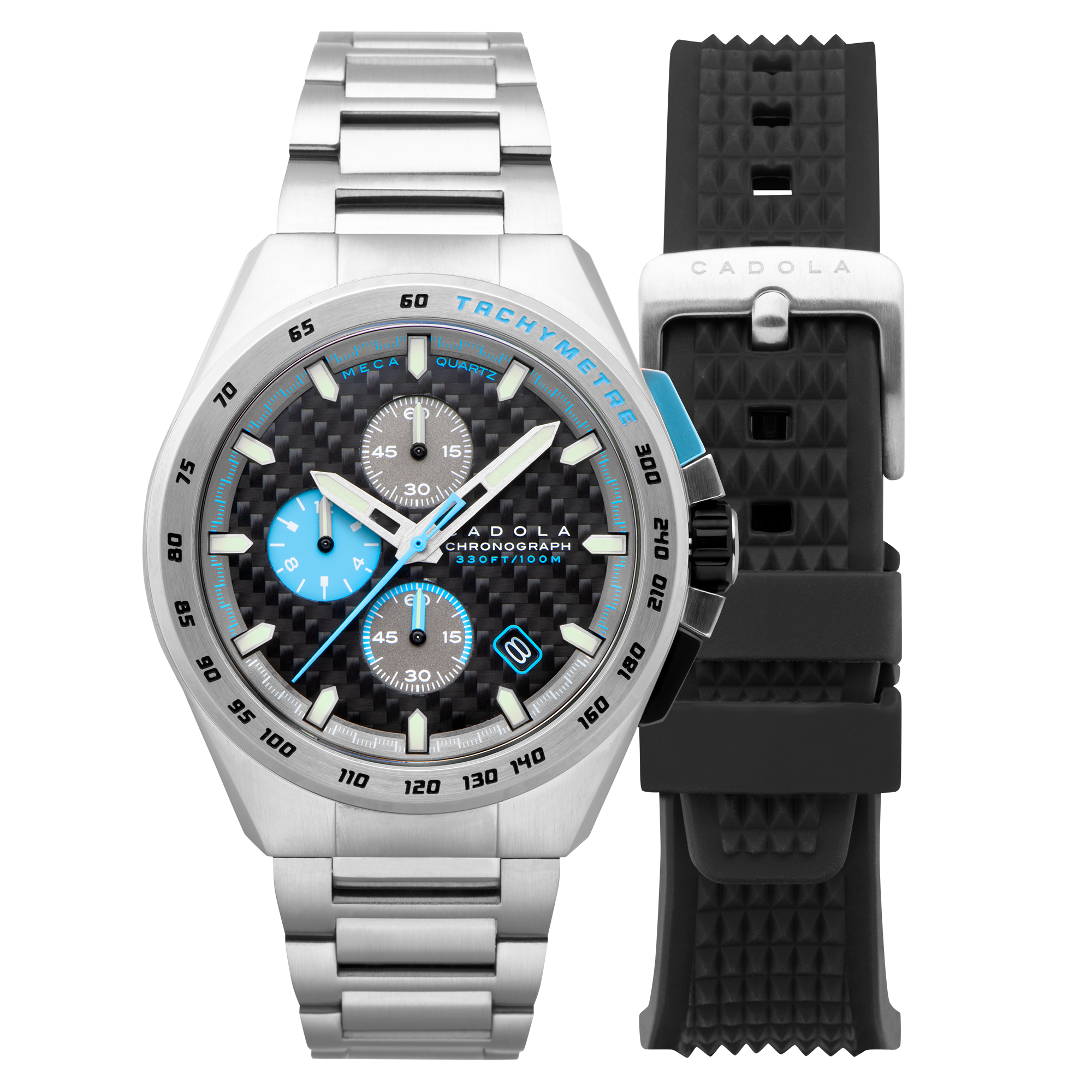 CADOLA Cadola Peterson Japanese Quartz Chronograph Ice Blue Men's Watch CD-1029-33