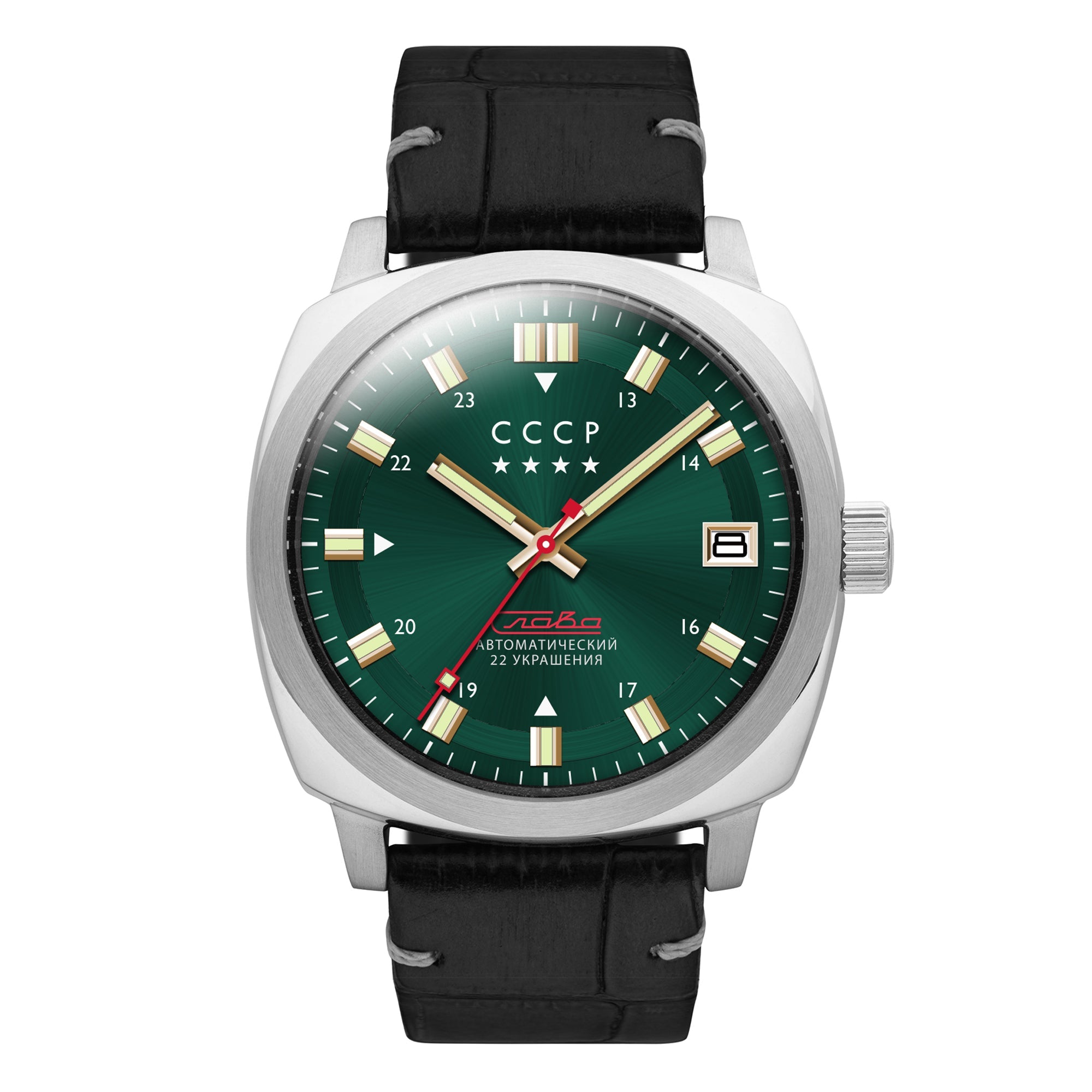 CCCP CCCP Heroes Tolstoy Green Men's Automatic Watch CP-7075-02