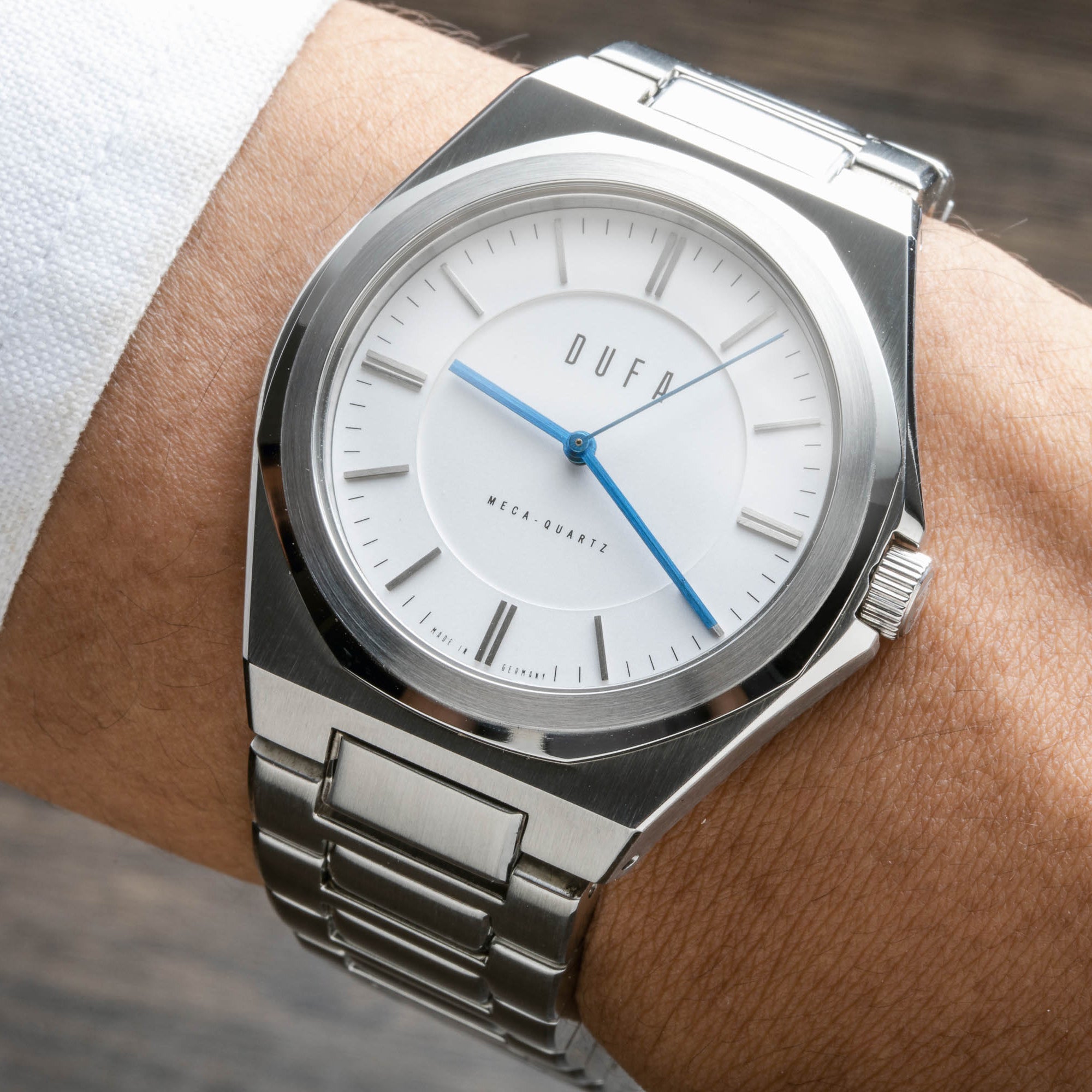 DUFA Dufa Wachsmann Hybrid Meca-Quartz Contemporary White Men's Watch DF-9037-11