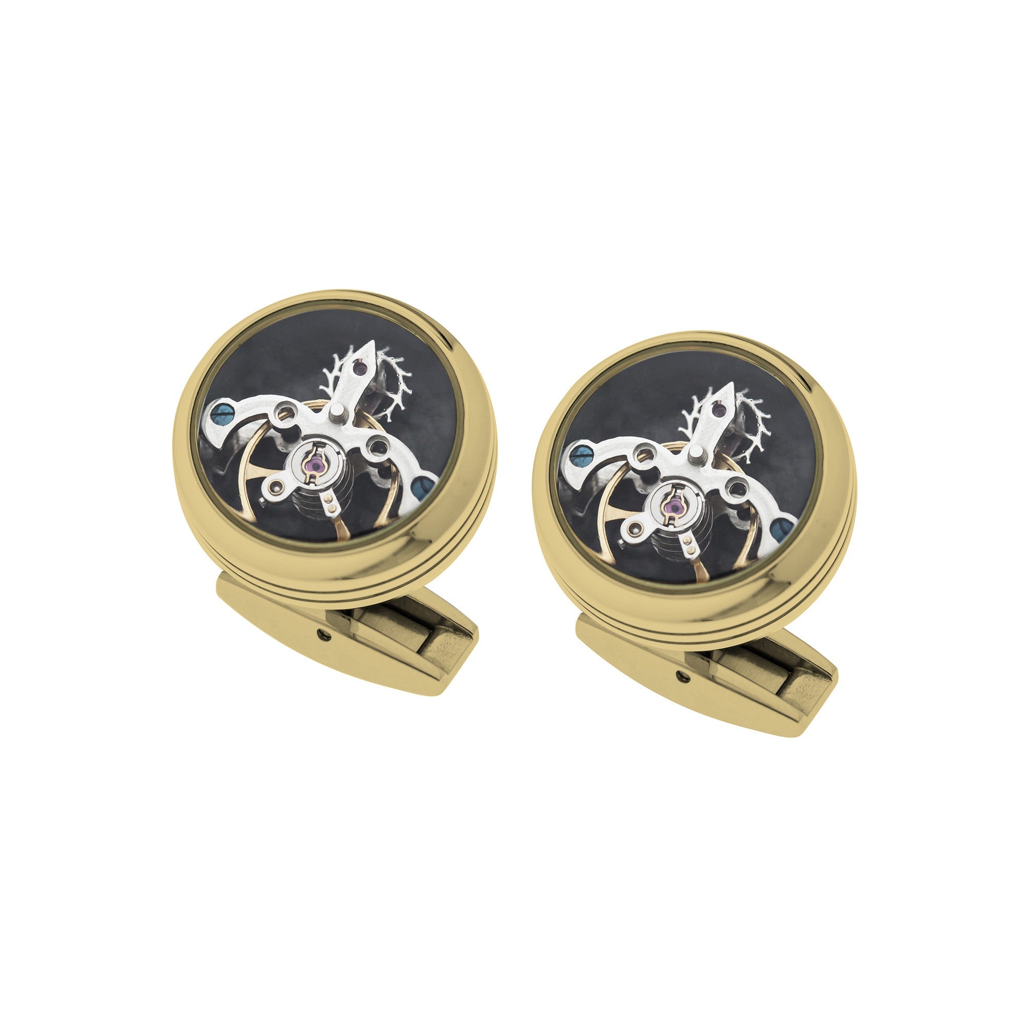 Thomas Earnshaw Thomas Earnshaw Gold Tourbillon Cufflinks Accessory ES-001-C2