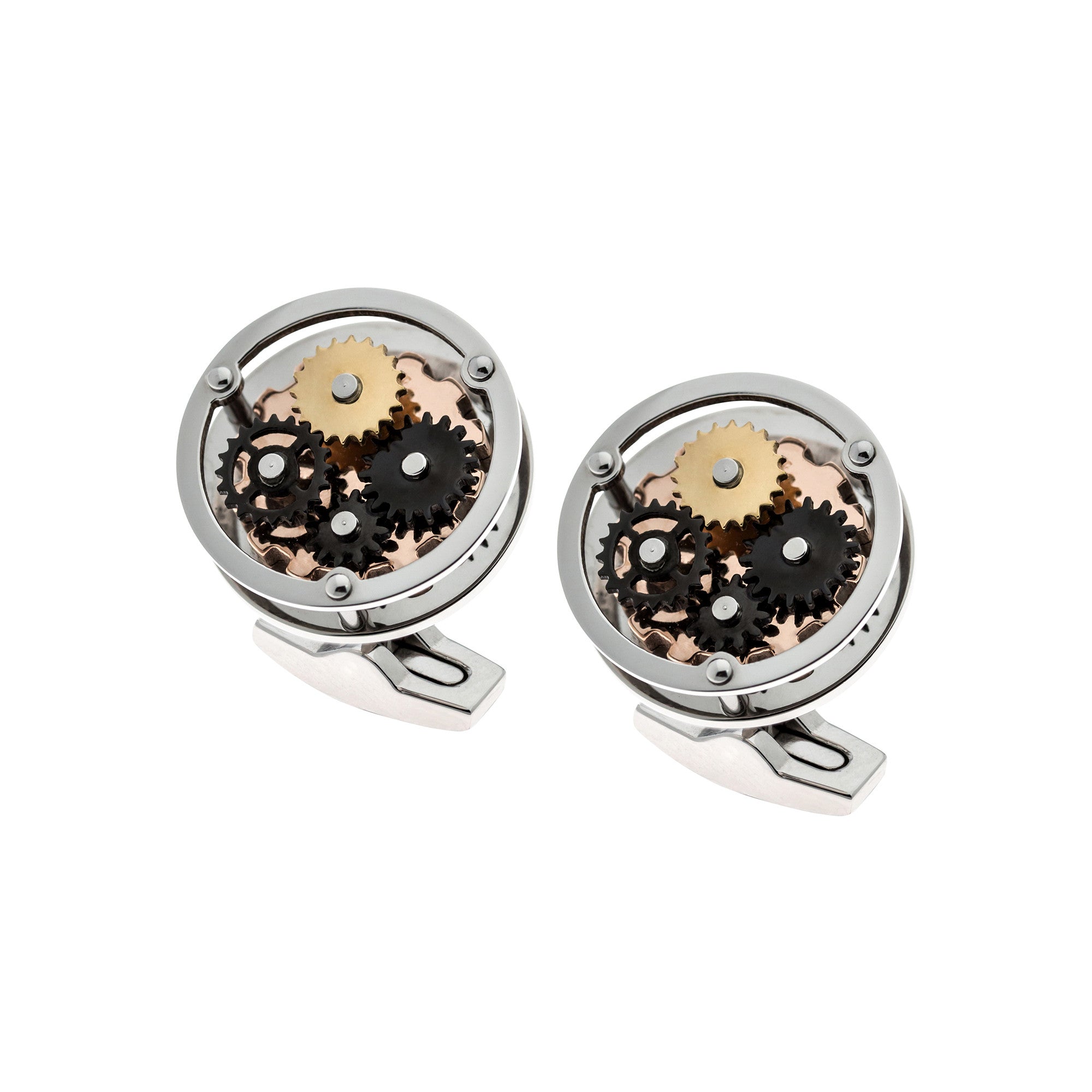 Thomas Earnshaw Thomas Earnshaw Silver Gear Cufflinks Accessory ES-002-C1