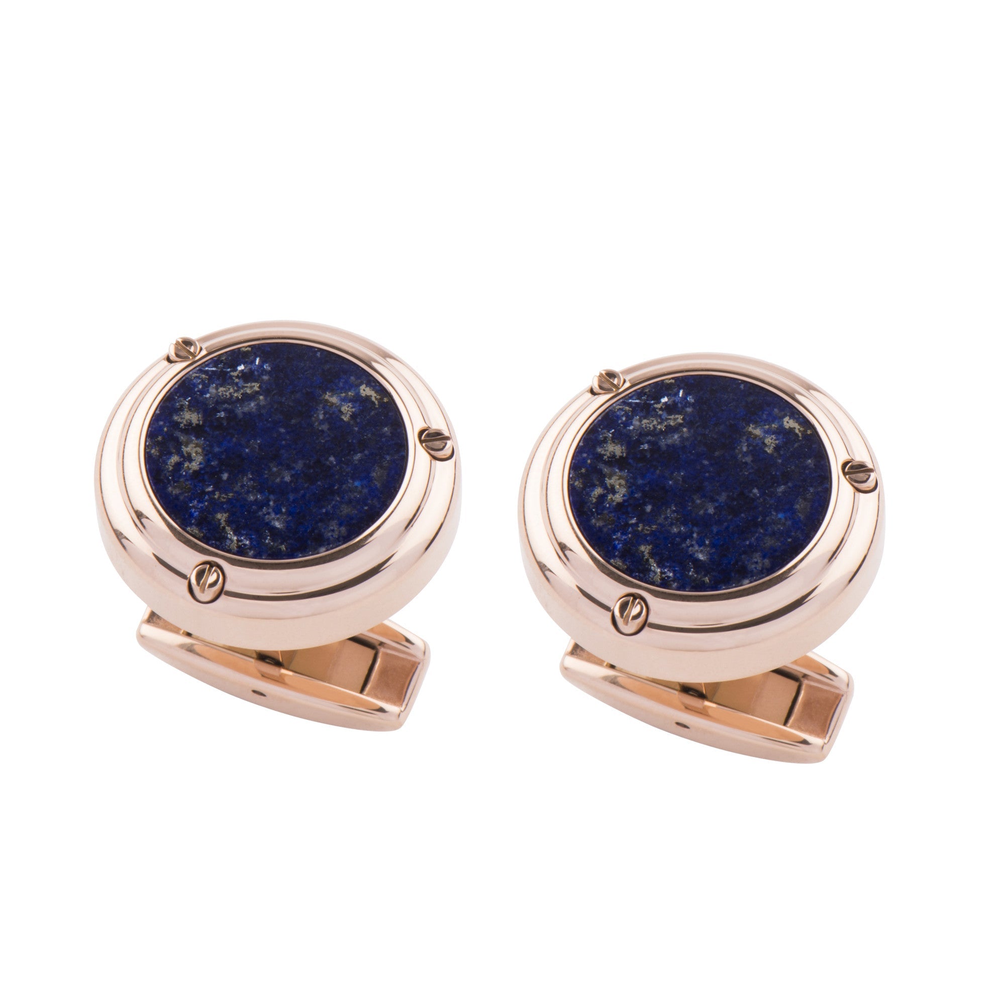 Thomas Earnshaw Thomas Earnshaw Precious Stone Cufflinks Rose Gold Lapis Accessory ES-004-C7