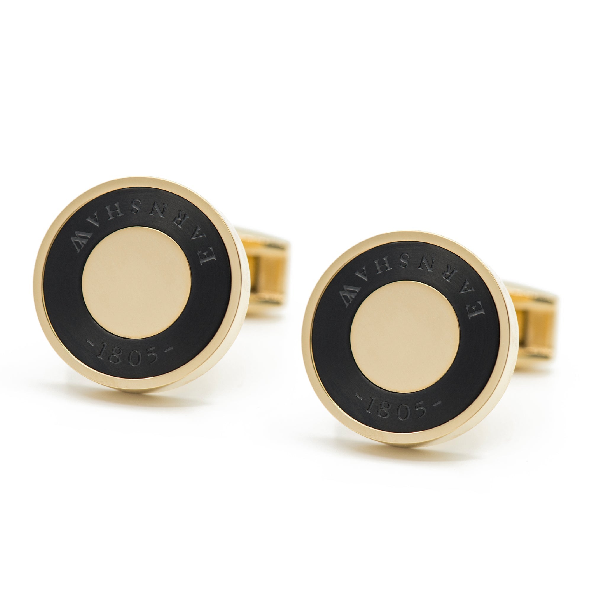 Thomas Earnshaw Thomas Earnshaw Cufflinks Gold Emboss Accessory ES-007-C2