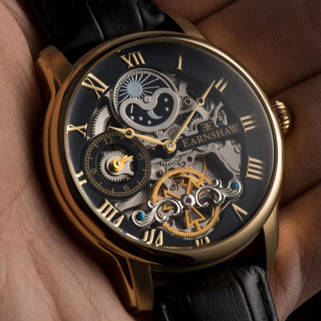 THOMAS EARNSHAW Thomas Earnshaw Longitude Men's Automatic Skeleton Caviar Black Watch ES-8006-05