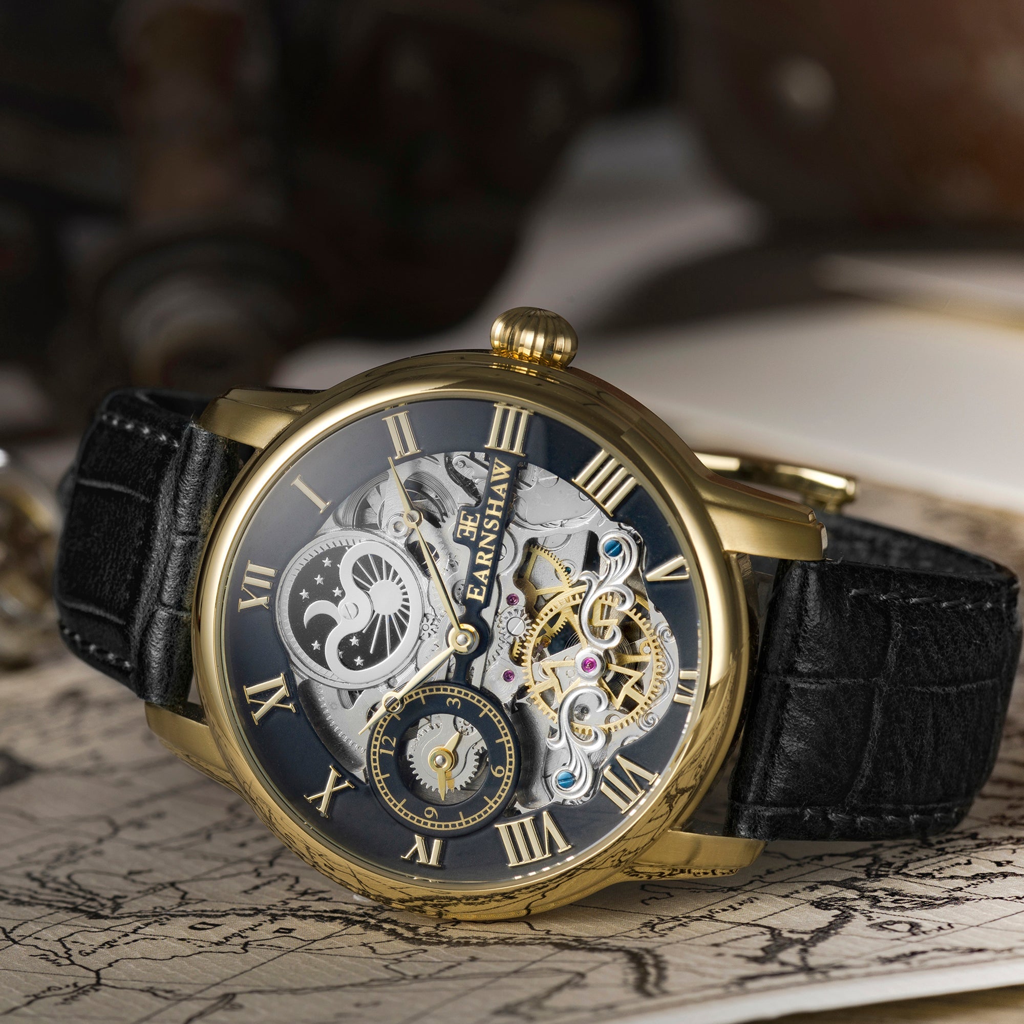 THOMAS EARNSHAW Thomas Earnshaw Longitude Men's Automatic Skeleton Caviar Black Watch ES-8006-05