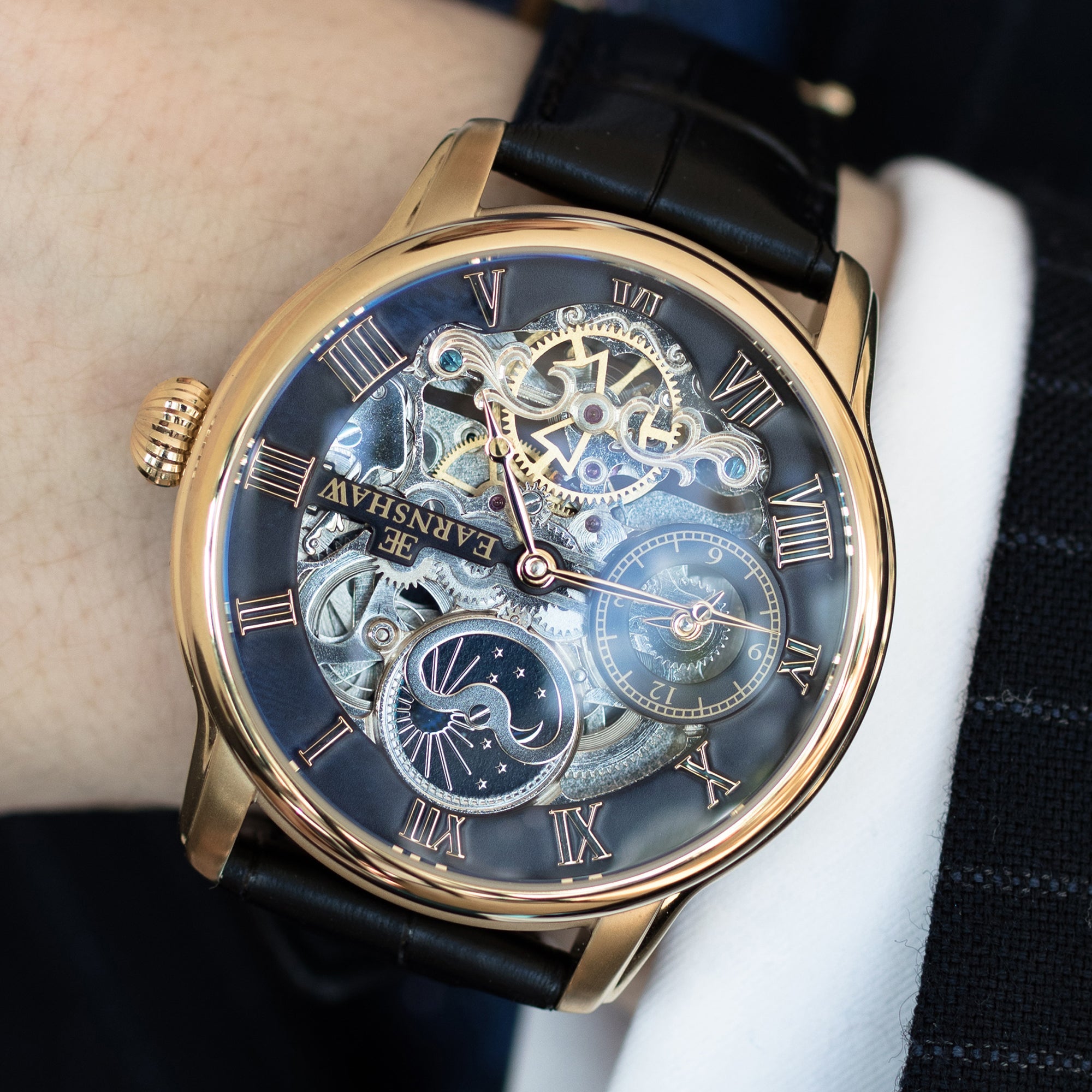 THOMAS EARNSHAW Thomas Earnshaw Longitude Men's Automatic Skeleton Caviar Black Watch ES-8006-05