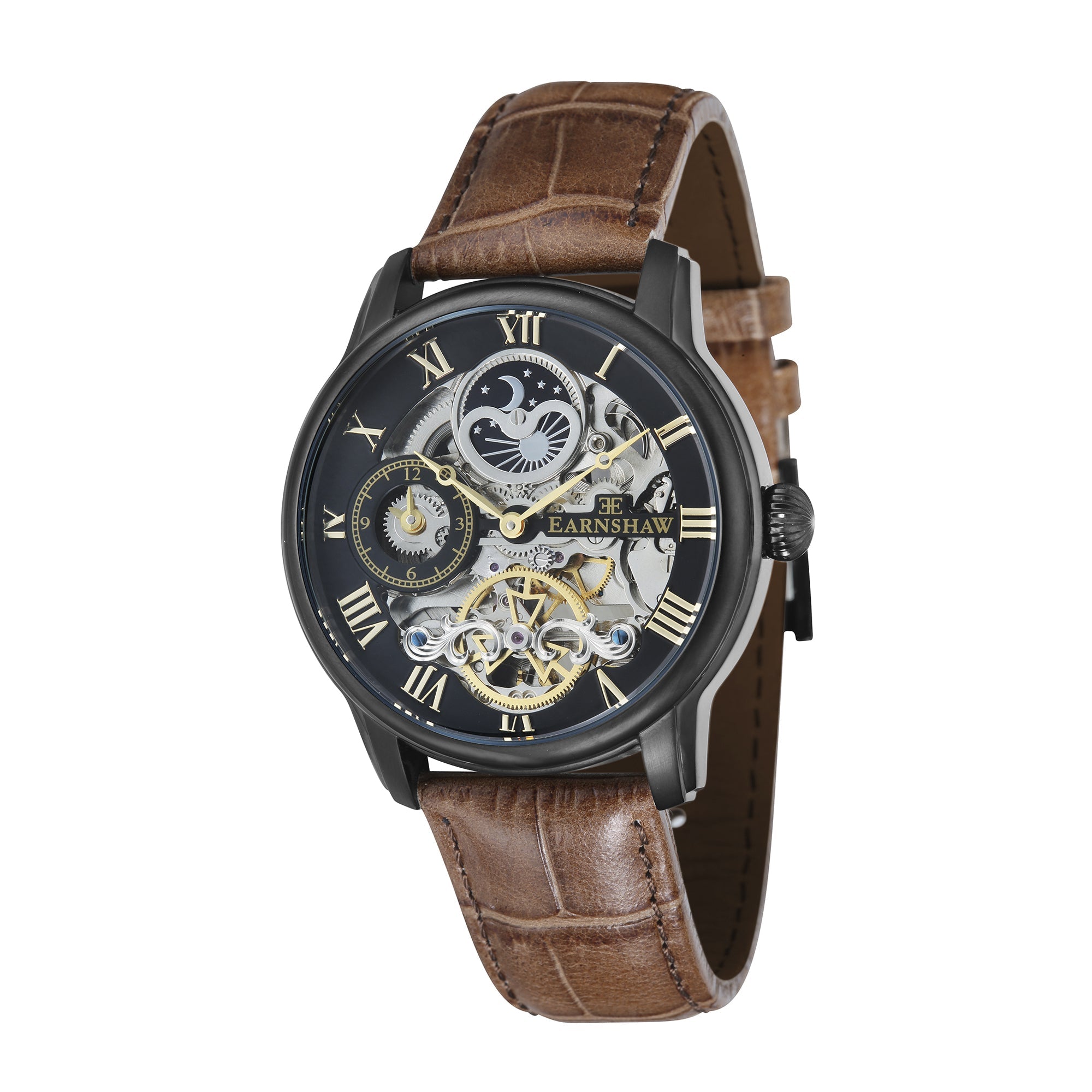 Thomas Earnshaw Thomas Earnshaw Longitude Men's Automatic Skeleton Anchor Black Watch ES-8006-10