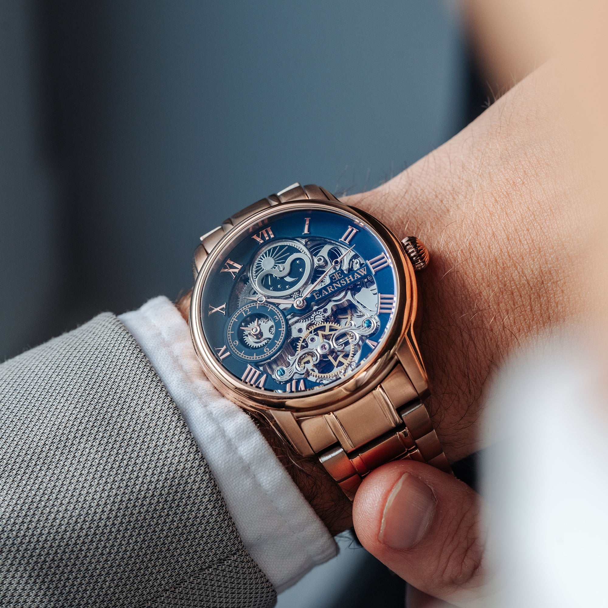THOMAS EARNSHAW Thomas Earnshaw Longitude Men's Automatic Skeleton True Copper Watch ES-8006-44