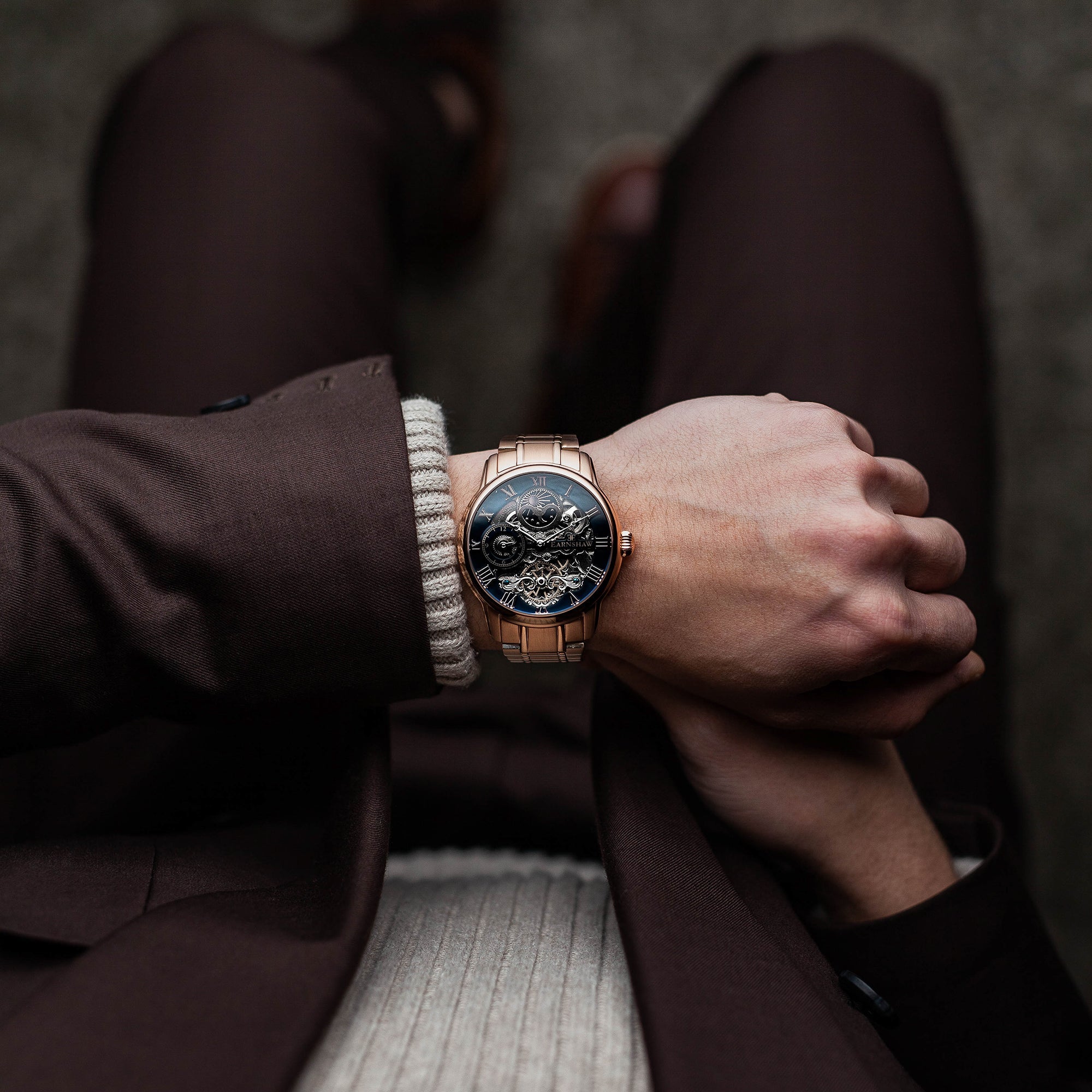 THOMAS EARNSHAW Thomas Earnshaw Longitude Men's Automatic Skeleton True Copper Watch ES-8006-44
