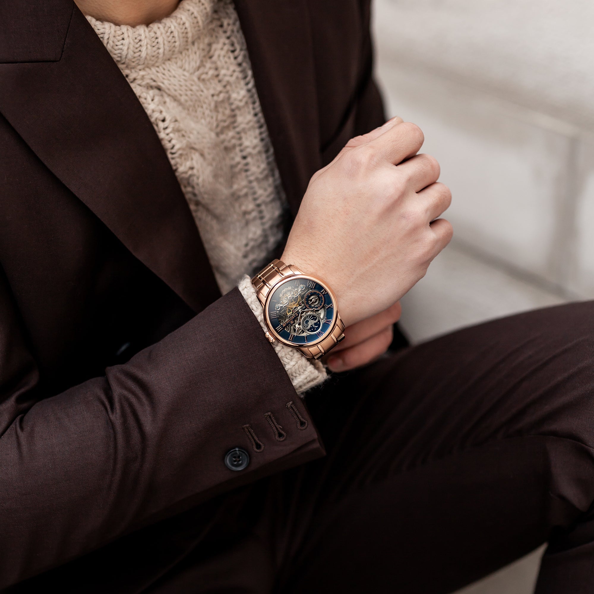 THOMAS EARNSHAW Thomas Earnshaw Longitude Men's Automatic Skeleton True Copper Watch ES-8006-44