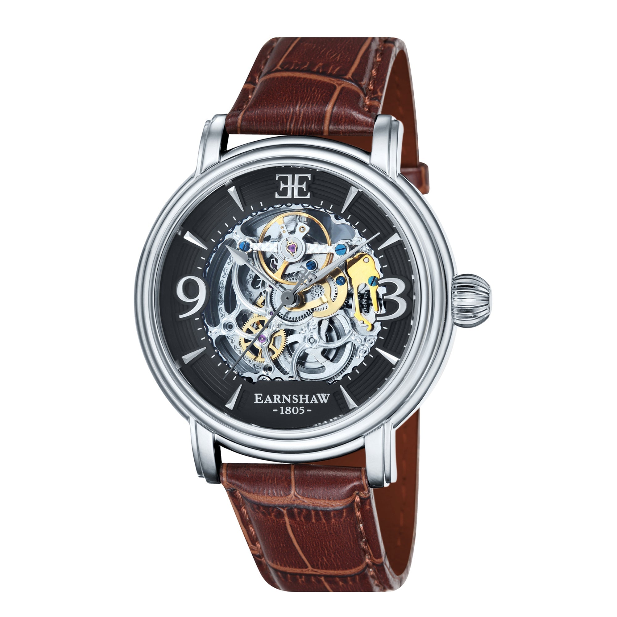 THOMAS EARNSHAW Thomas Earnshaw Longcase Men's Automatic Skeleton Tar Black Watch ES-8011-02