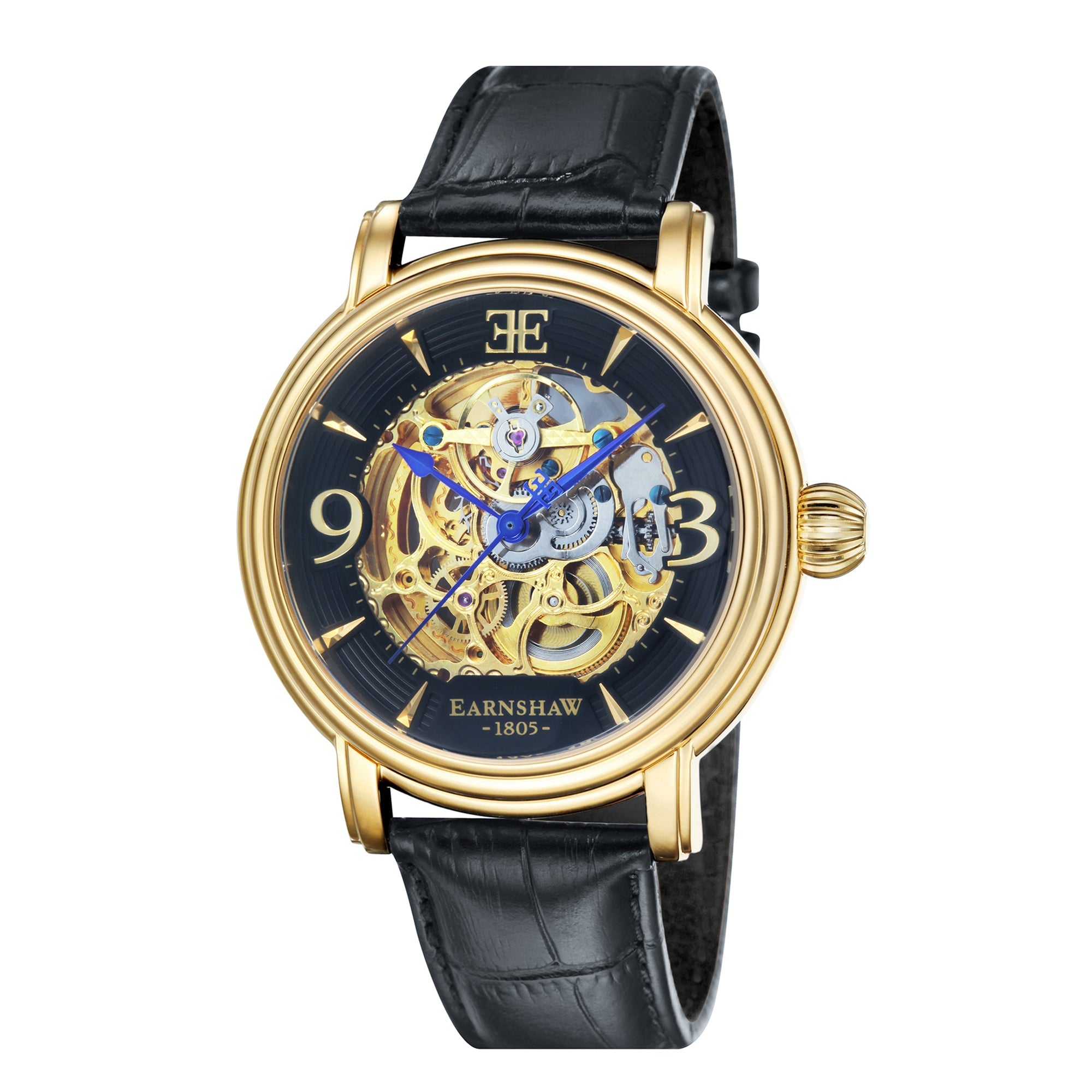 Thomas Earnshaw Thomas Earnshaw Longcase Men's Automatic Skeleton Laurel Gold Watch ES-8011-03