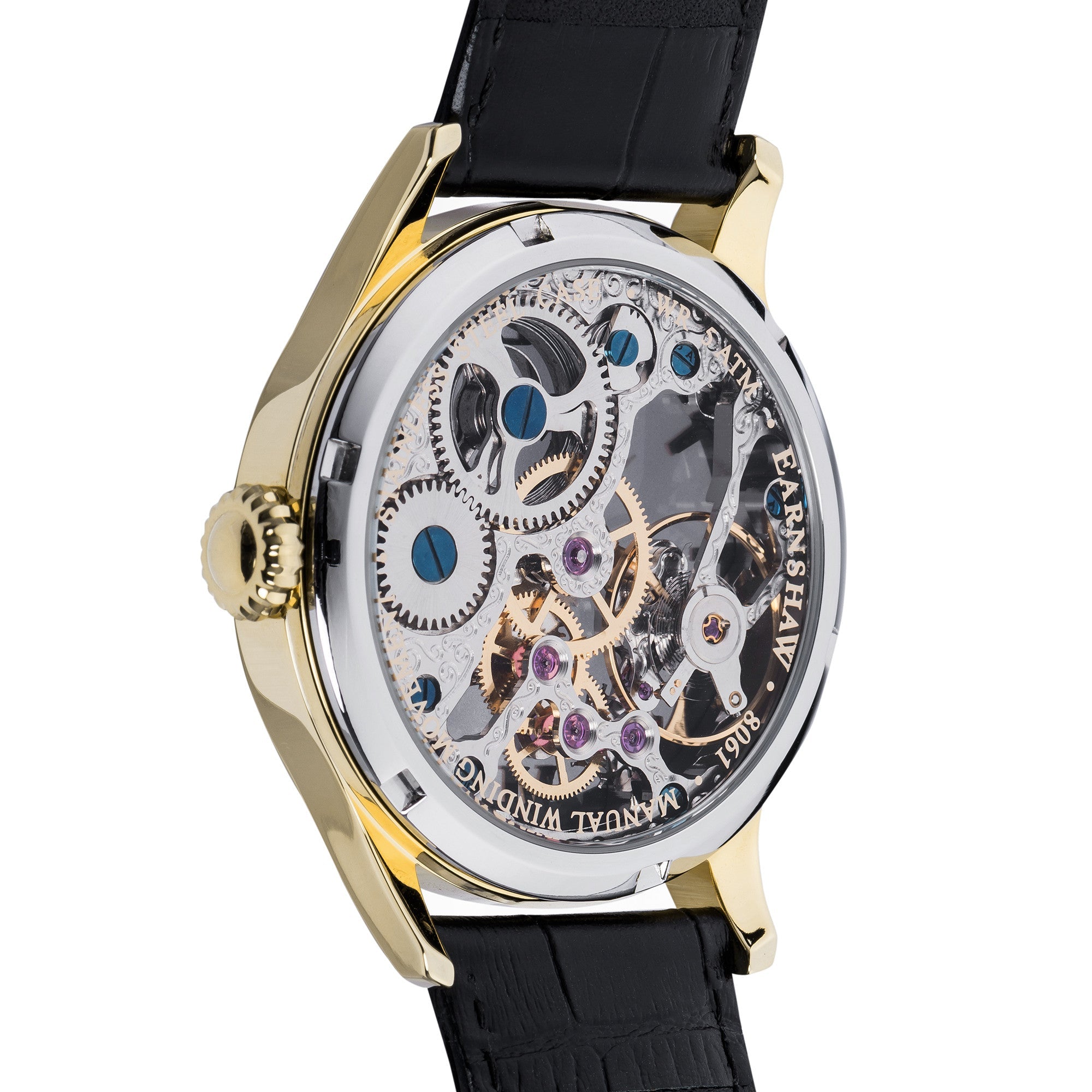 THOMAS EARNSHAW Thomas Earnshaw Bauer Shadow Men's Mechanical Skeleton Shadow Gold Watch ES-8061-03