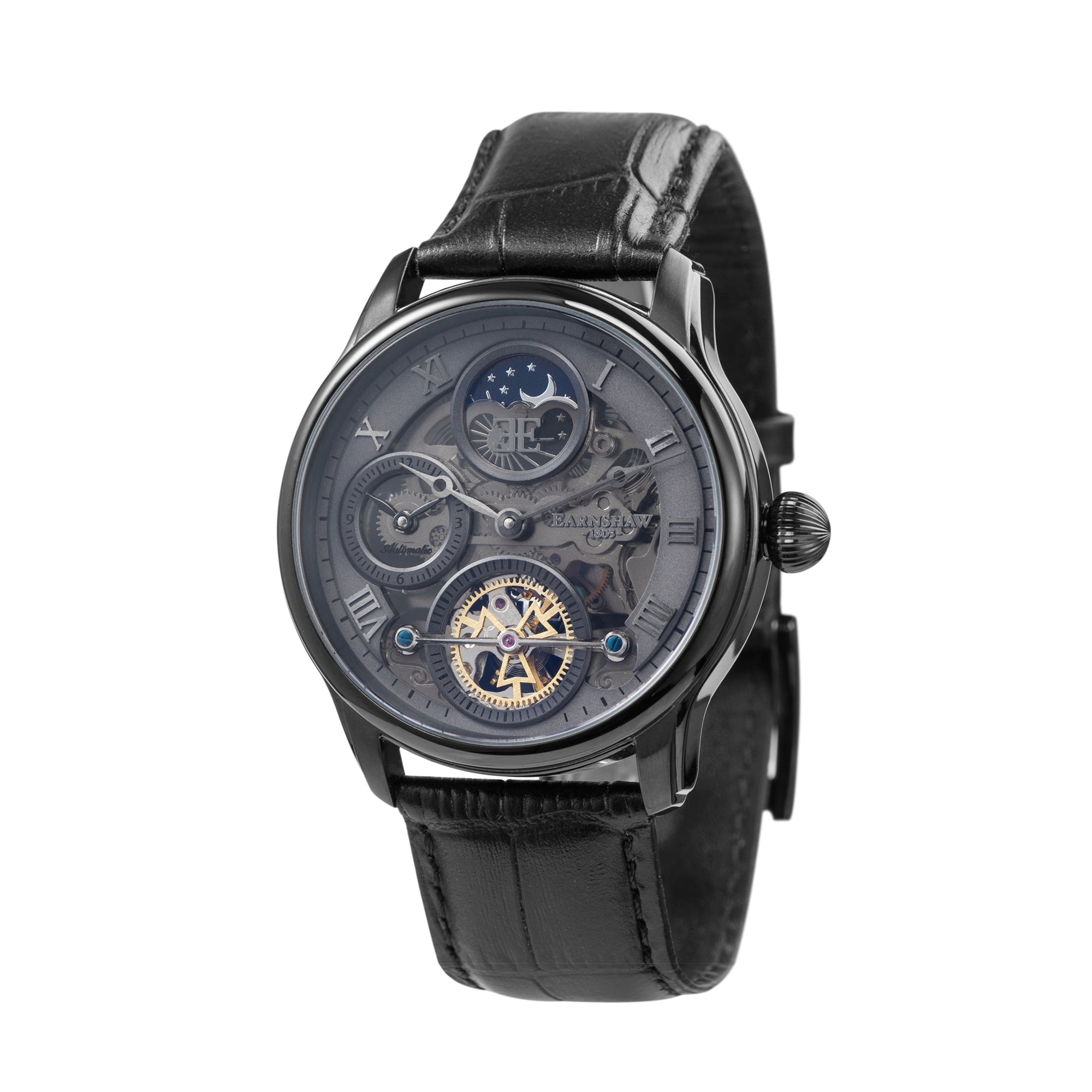 THOMAS EARNSHAW Thomas Earnshaw Longitude Men's Stealth Automatic Skeleton Stealth Black Watch ES-8063-03
