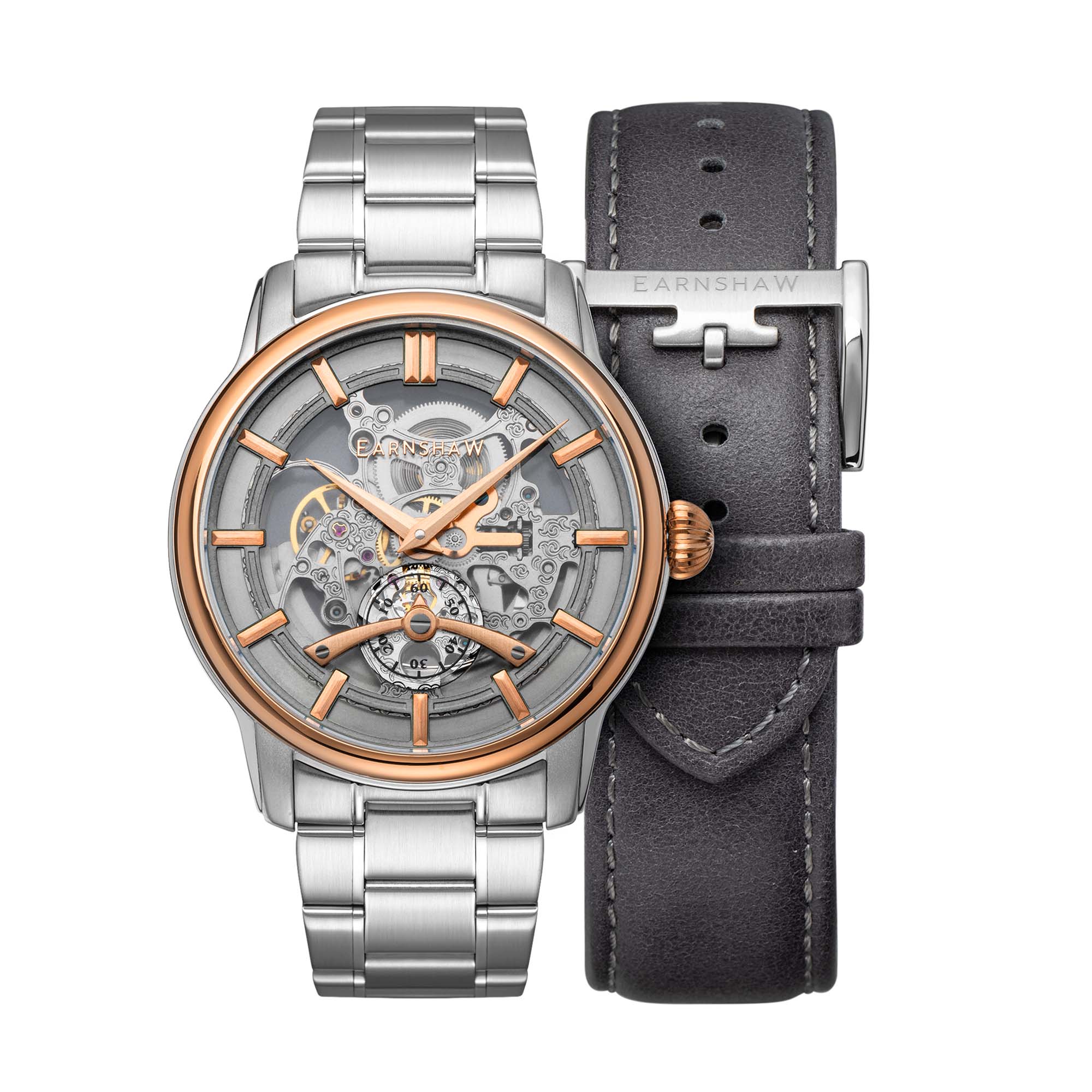 Thomas Earnshaw Thomas Earnshaw Longitude Whiston Limited Edition Men's Automatic Skeleton Radiant Rosegold Watch ES-8126-44
