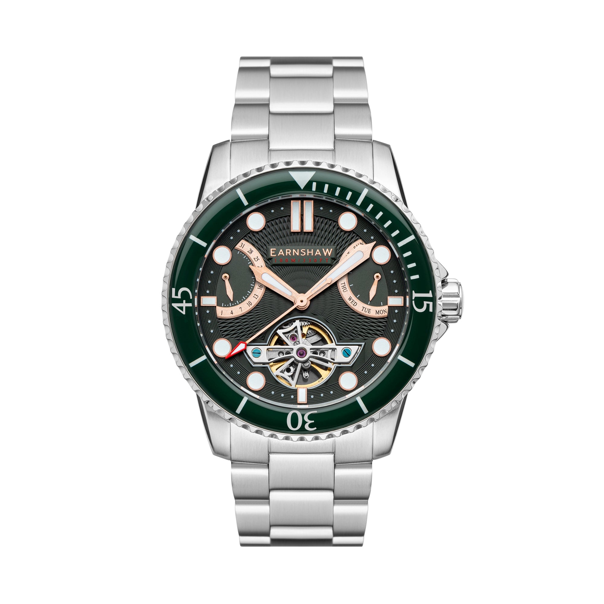 Thomas Earnshaw Thomas Earnshaw Admiral Jervis Men's Mechanical Automatic Sage Green Watch ES-8134-33