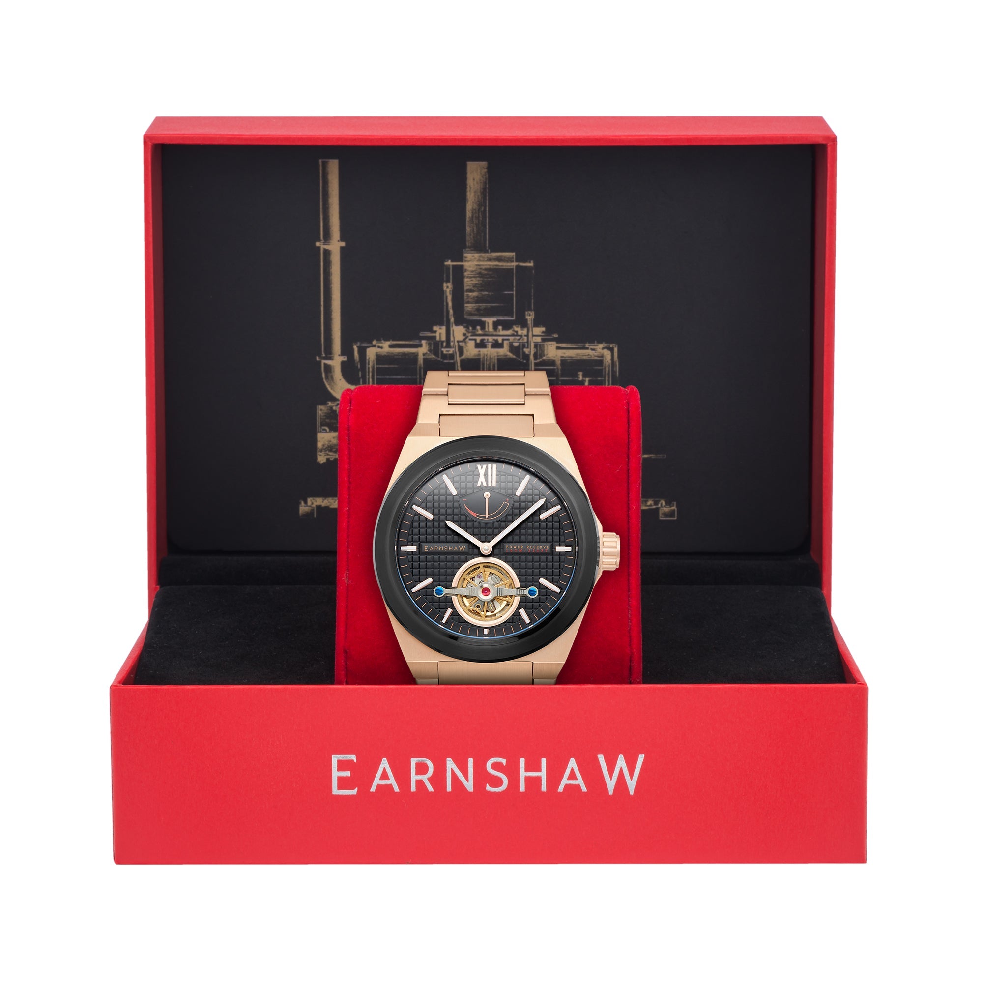 Thomas Earnshaw Thomas Earnshaw Blenkinsop Men's Mechanical Automatic Rose Grid Watch ES-8143-55