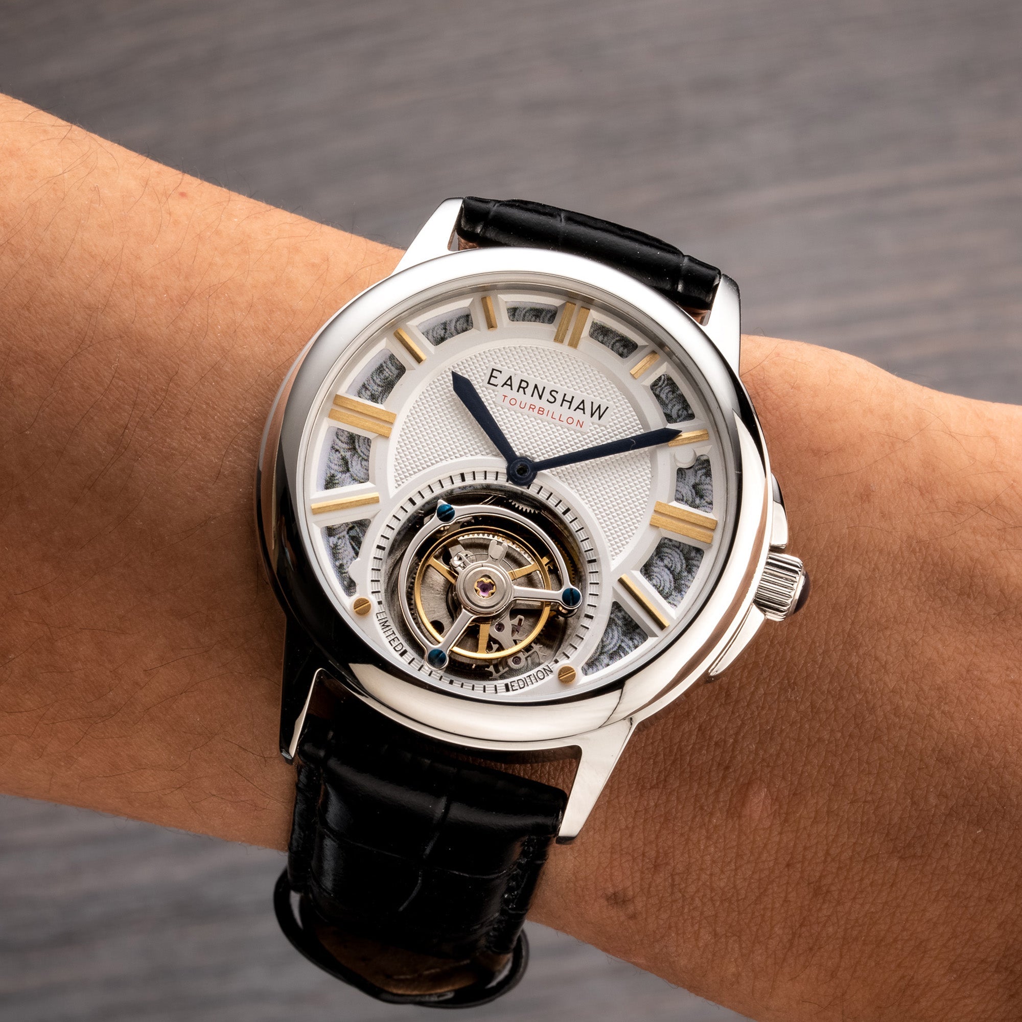 Thomas Earnshaw Thomas Earnshaw Statesman Disraeli Men's Silver Shadow Watch ES-8239-01