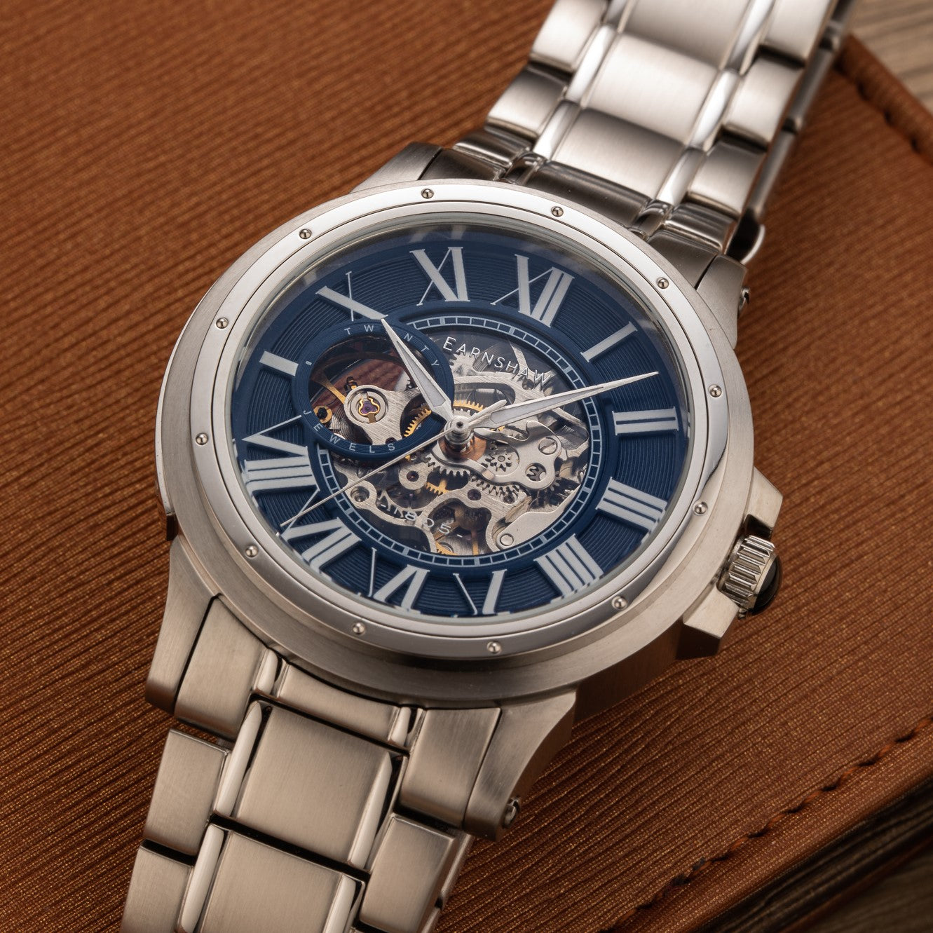THOMAS EARNSHAW Thomas Earnshaw Comet Open Heart Men's Automatic Machine Blue Watch ES-8243-33