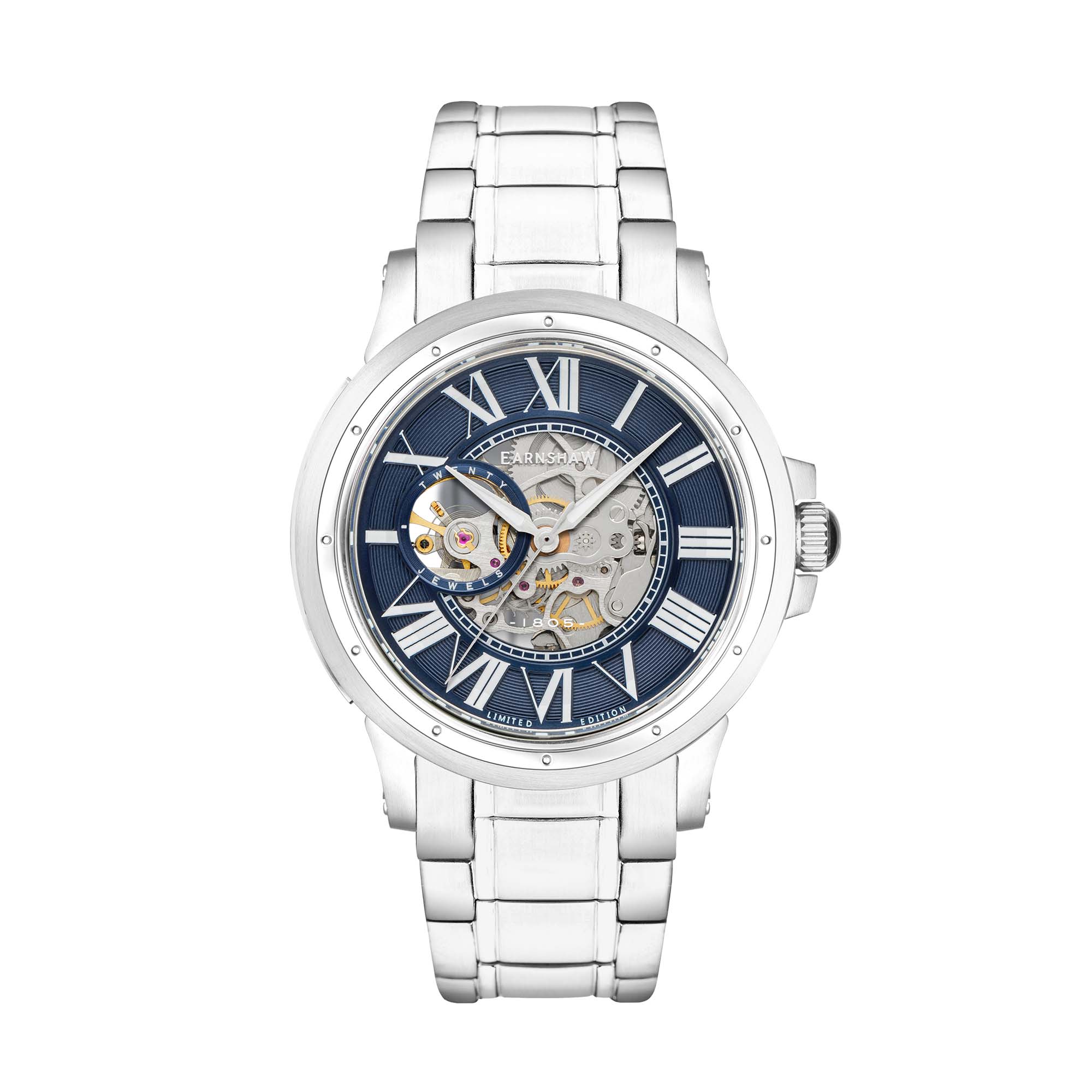 THOMAS EARNSHAW Thomas Earnshaw Comet Open Heart Men's Automatic Machine Blue Watch ES-8243-33
