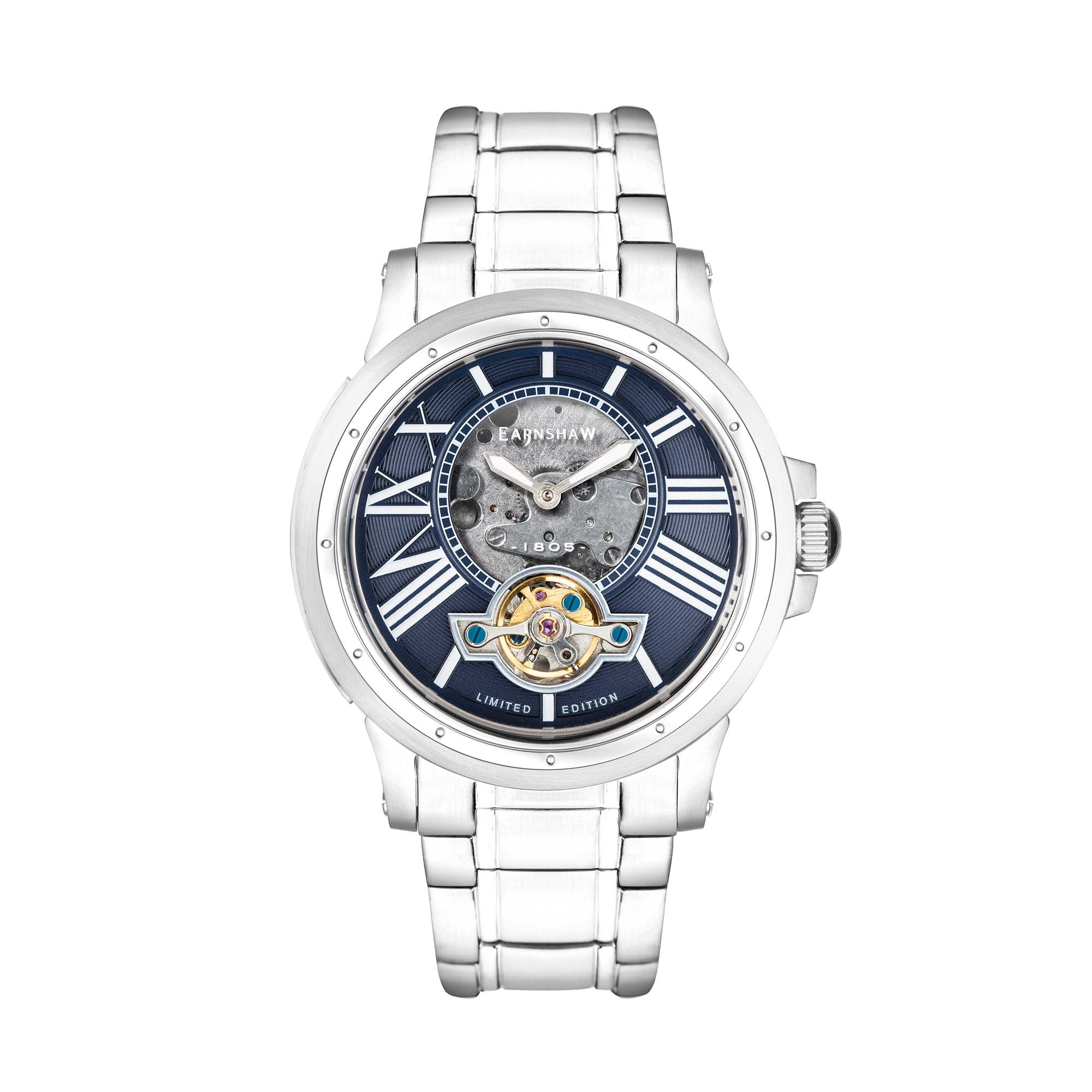 Thomas Earnshaw Thomas Earnshaw Bertha Limited Edition Open Heart Men's Automatic Naval Blue Watch ES-8244-22