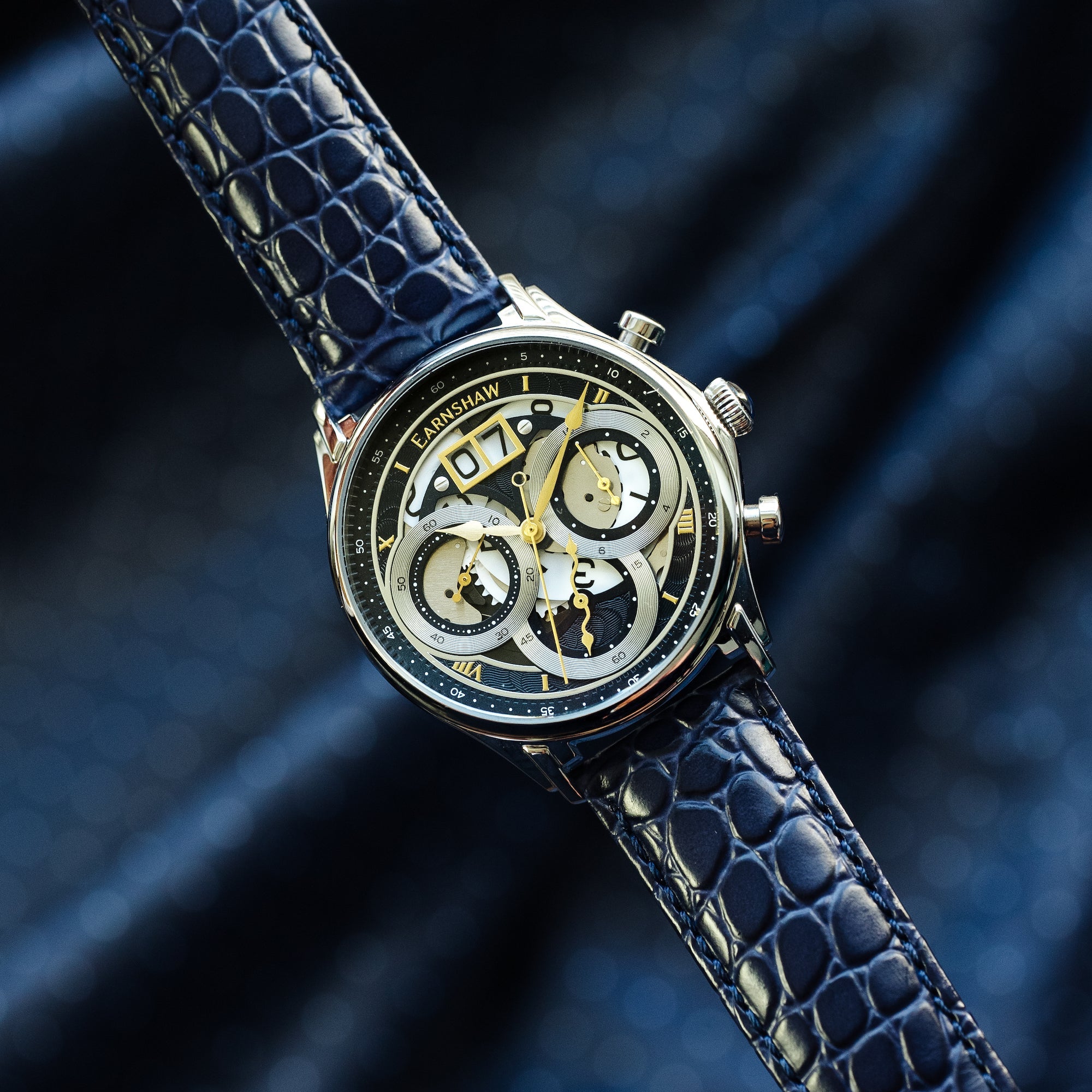 Thomas Earnshaw Thomas Earnshaw Nasmyth Chronograph Men's Japanese Quartz Deep Blue Watch ES-8260-03