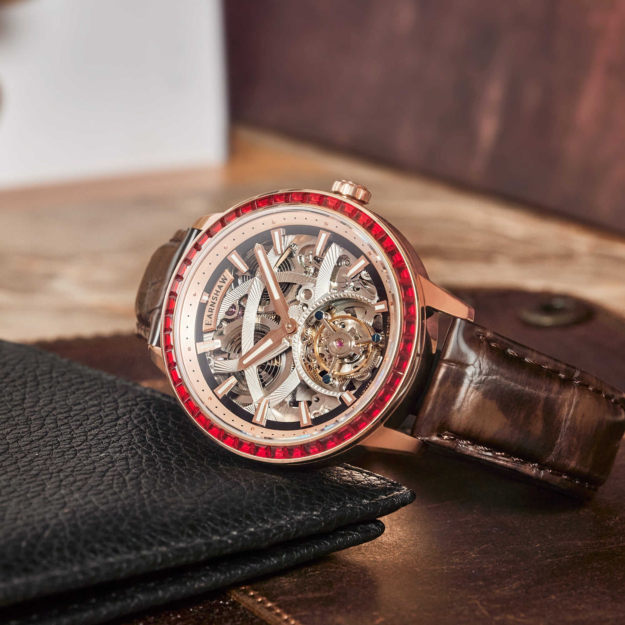 Thomas Earnshaw Thomas Earnshaw Tourbillon Ruby Rose Men's Limited Edition Watch ES-8276-02