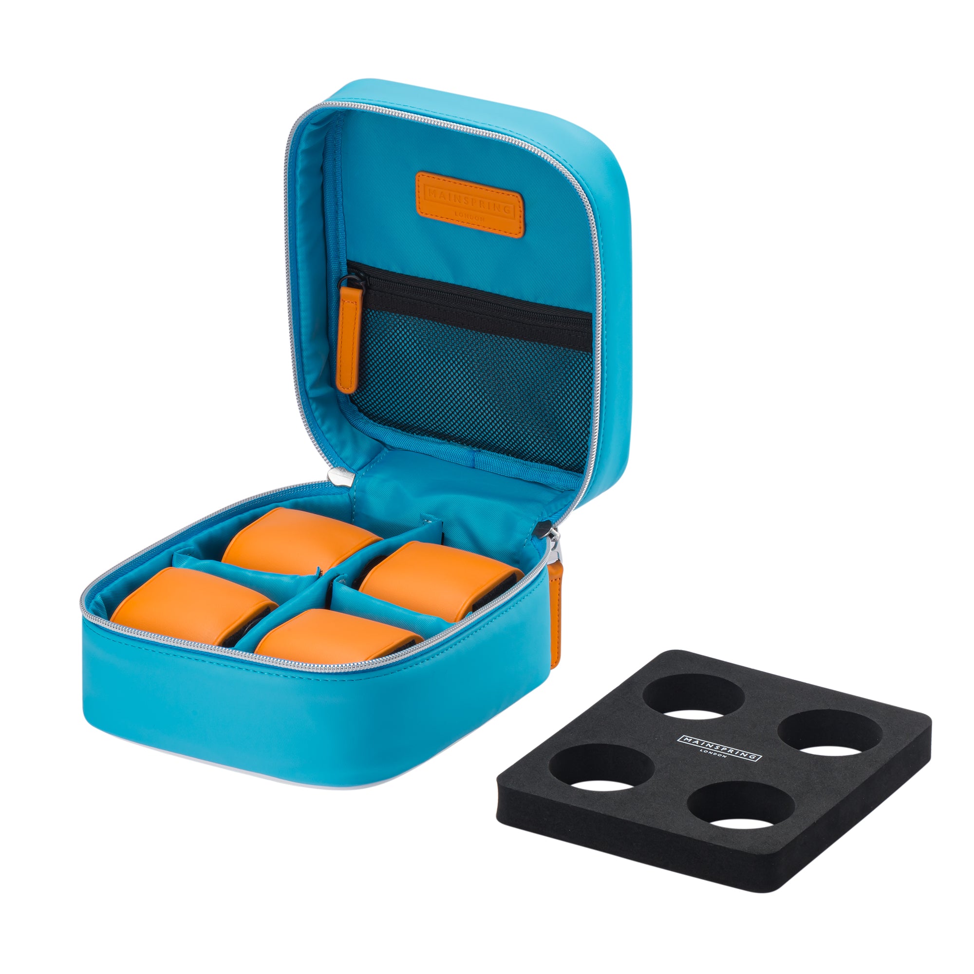 MAINSPRING Mainspring Raceday Sidecar 4-Slot Gulf Blue Watch & Utility Pouch MS-SIDBOX-03