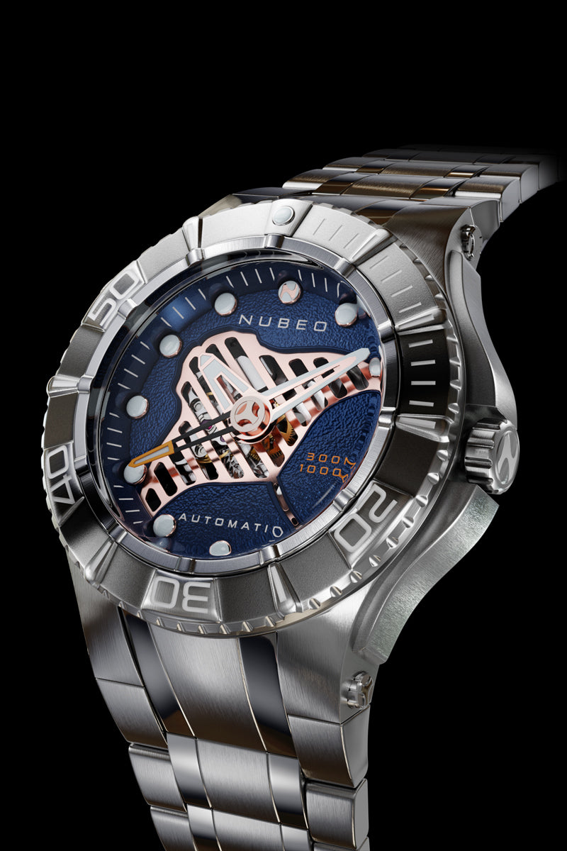 NUBEO Nubeo Manta Birostris Men's Japanese Automatic Reef Blue Watch NB-6011-33