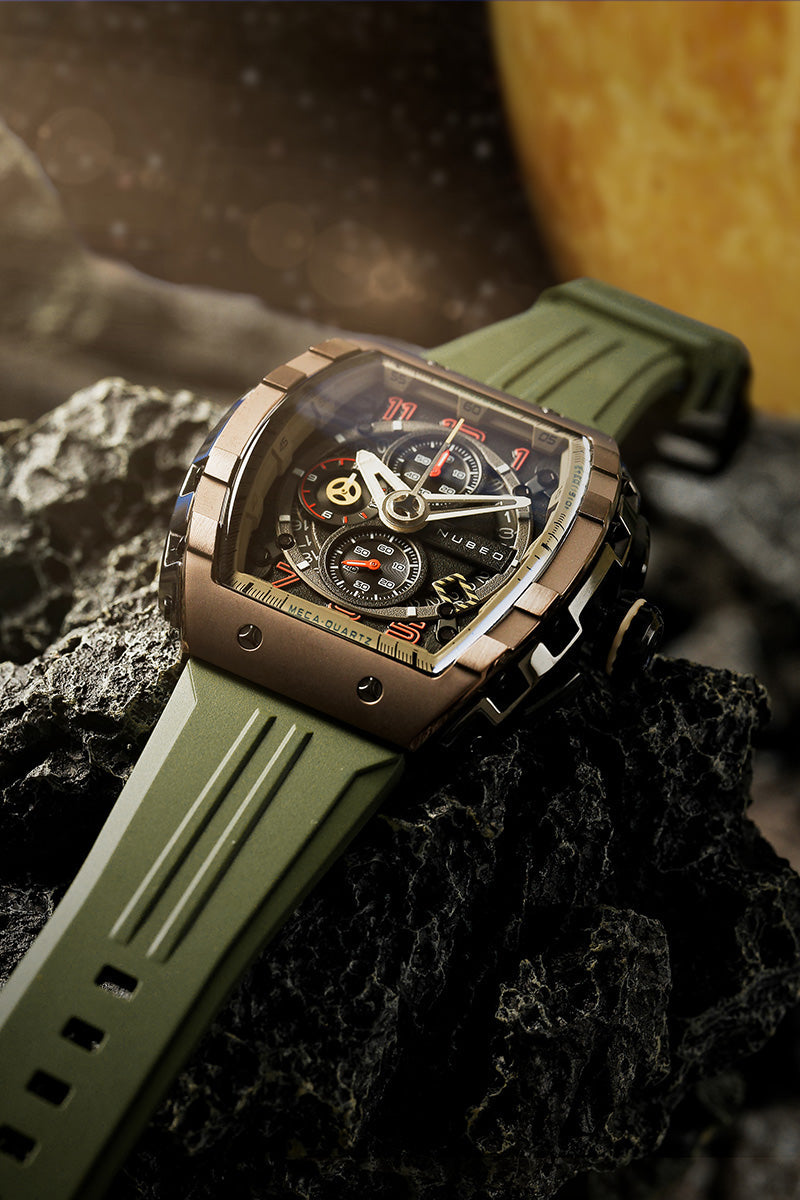 NUBEO Nubeo Magellan Chronograph Limited Edition True Earth Men's Watch NB-6024-0K
