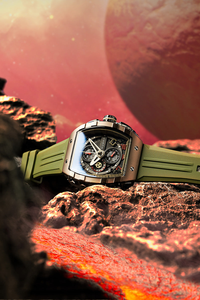 NUBEO Nubeo Magellan Chronograph Limited Edition True Earth Men's Watch NB-6024-0K