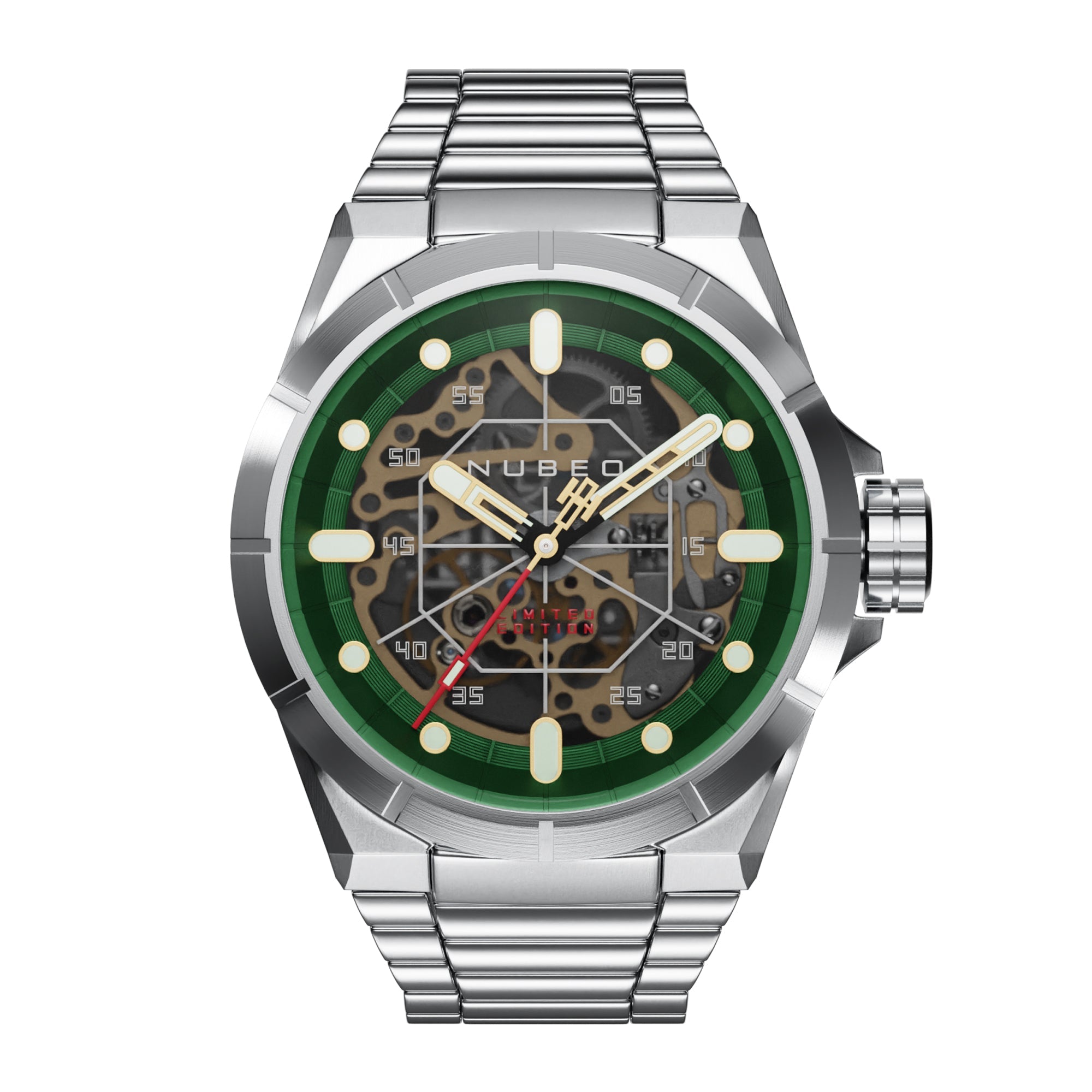 NUBEO Nubeo Hubble Men's Mechanical Lunar Green Watch NB-6026-22