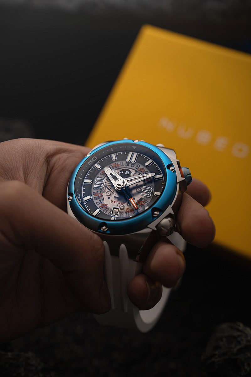 NUBEO Nubeo Nereus Compressor Japanese Automatic Limited Edition Ice Blue Men's Watch NB-6037-0E