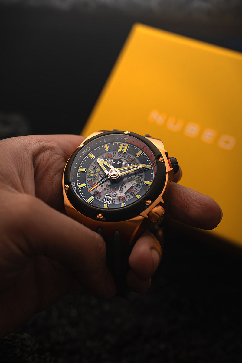 NUBEO Nubeo Nereus Compressor Japanese Automatic Limited Edition Two Tone Black Men's Watch NB-6037-0F