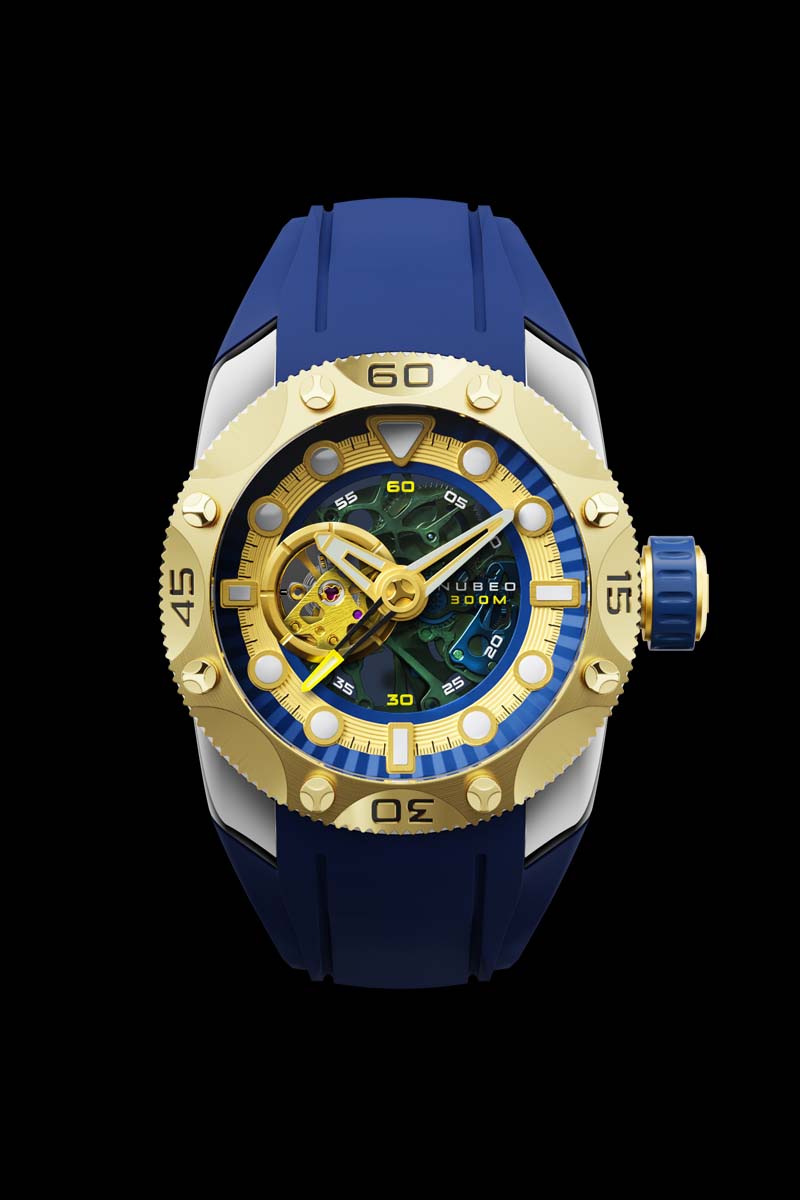 NUBEO Nubeo Kuiper Men's Automatic Skeleton Admiral Blue Watch NB-6040-02