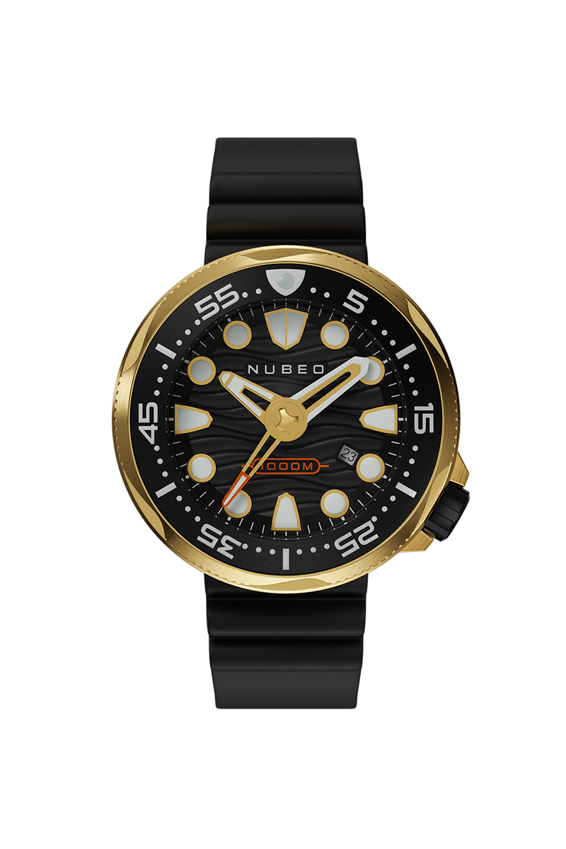 NUBEO Nubeo Ventana Men's Japanese Automatic Stardust Gold Watch NB-6046-0A
