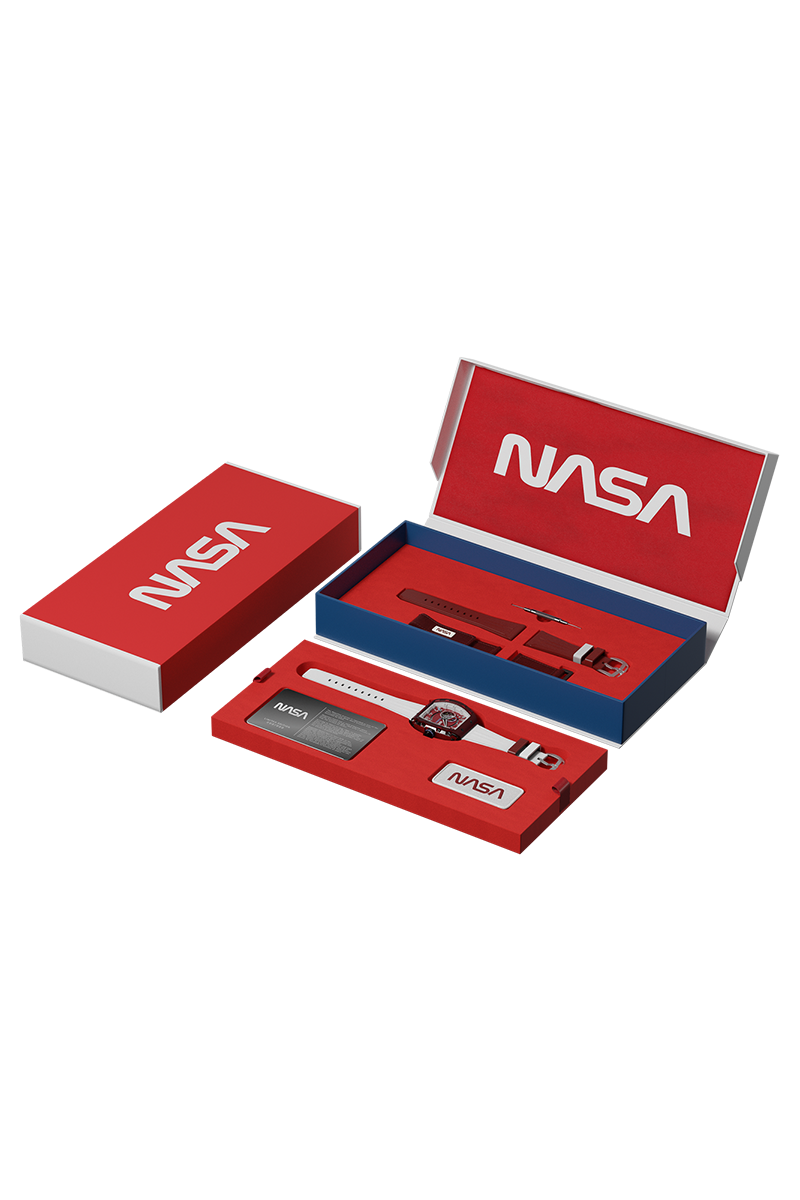 NUBEO Nubeo Magellan Automatic Nasa Limited Edition Grabe Red Men's Watch NB-6047-NAS-02
