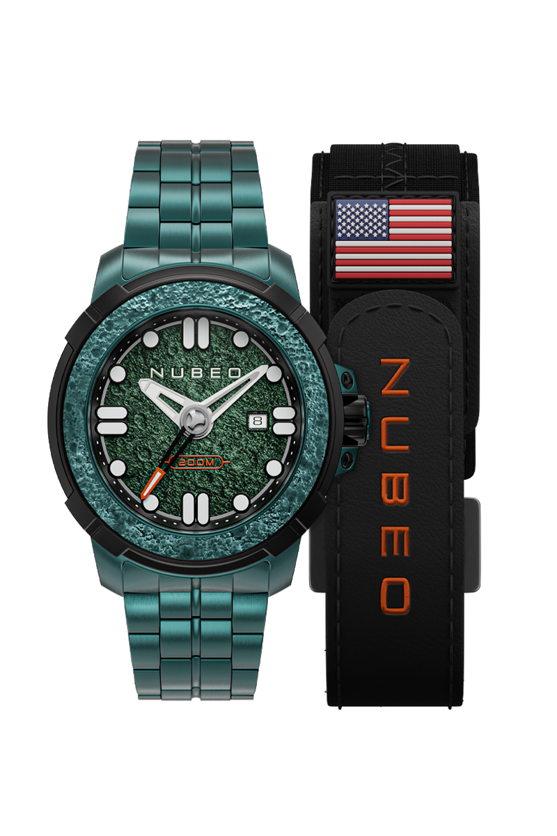 NUBEO Nubeo Apollo Automatic Limited Edition Forest Green Men's Watch NB-6072-55