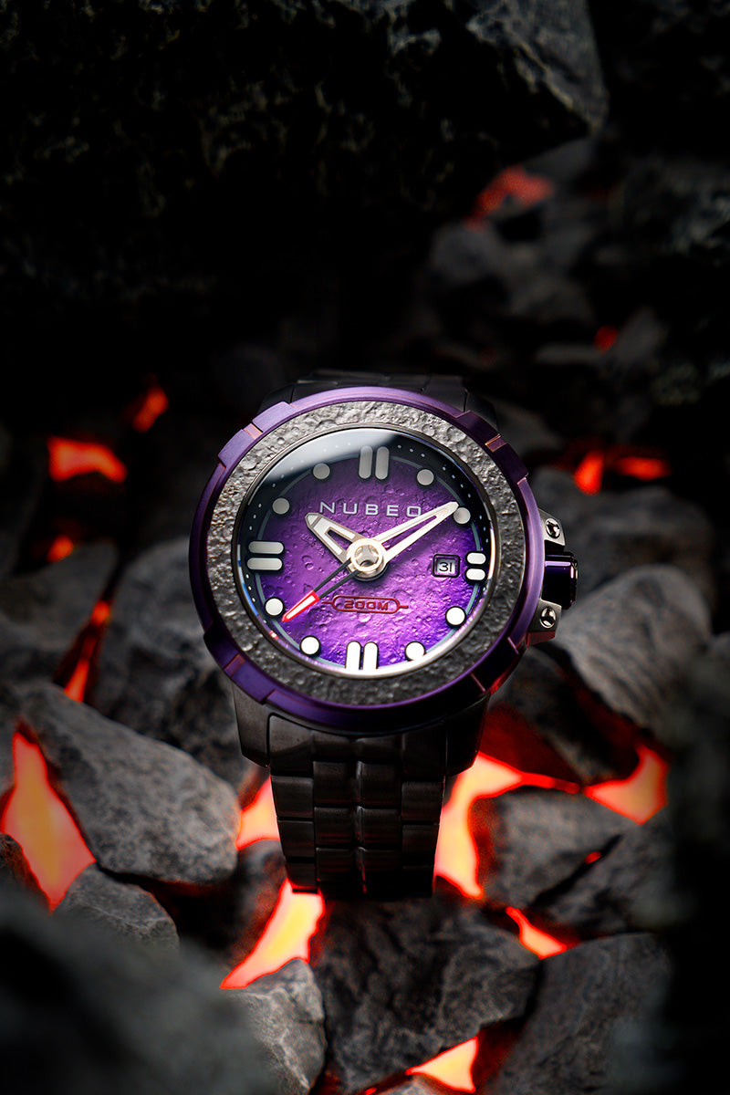 NUBEO Nubeo Apollo Automatic Limited Edition Purple Men's Watch NB-6072-66