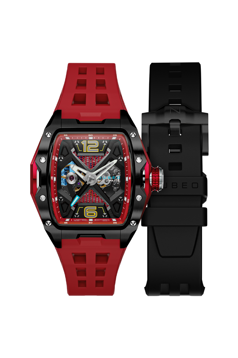NUBEO Nubeo Davinci Automatic Limited Edition Crimson Black Men's Watch NB-6078-02