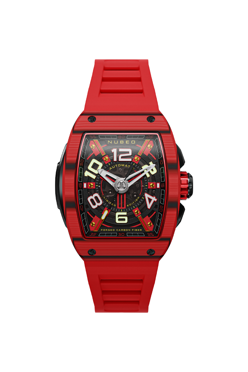 NUBEO Nubeo Parker Automatic Limitted Edition Carbon Red Men's Watch NB-6079-02
