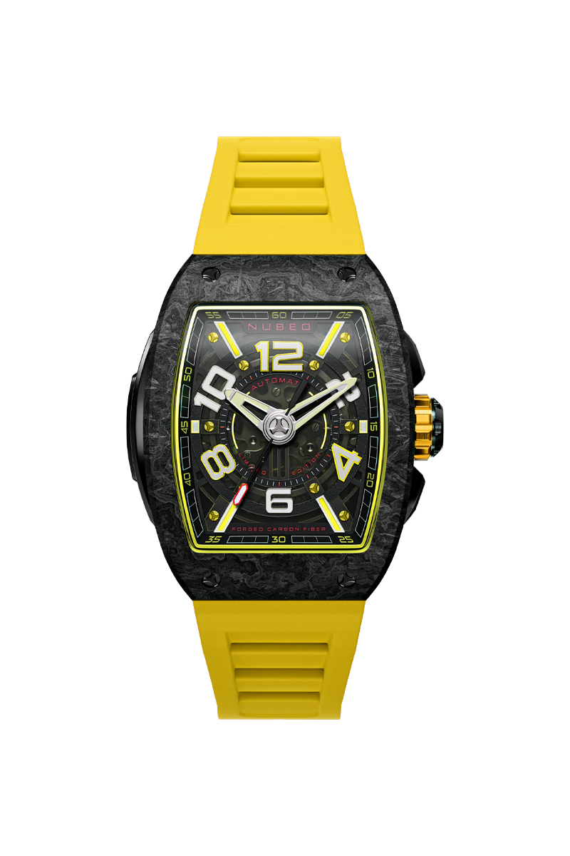 NUBEO Nubeo Parker Automatic Limitted Edition Carbon Yellow Men's Watch NB-6079-03