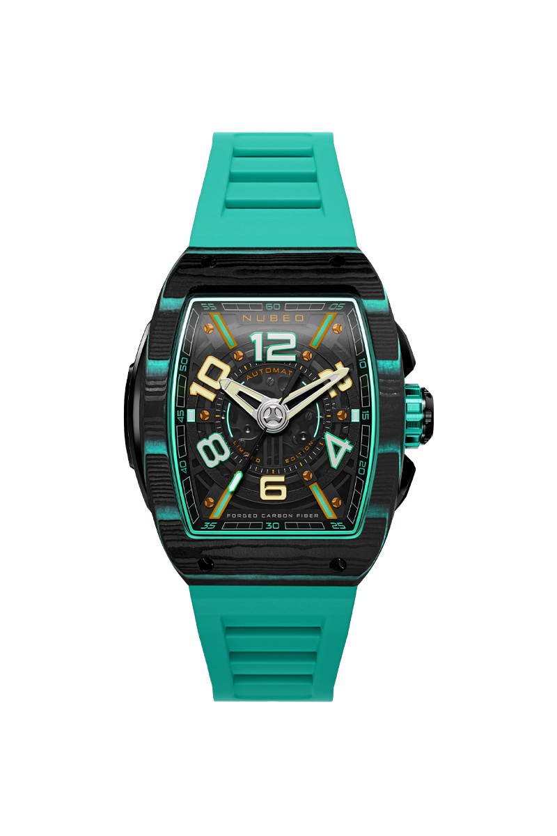 NUBEO Nubeo Parker Automatic Limitted Edition Carbon Teal Men's Watch NB-6079-04