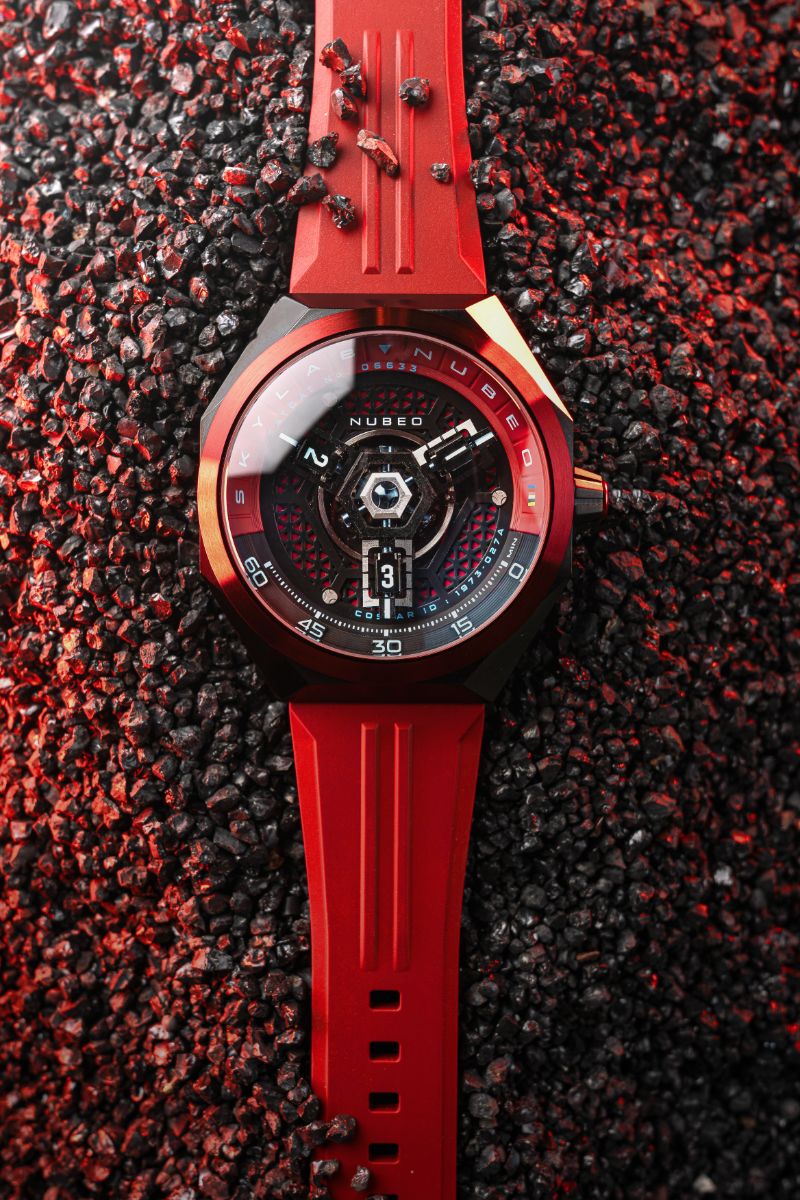 NUBEO Nubeo Skylab Automatic Limited Edition Crimson Black Men's Watch NB-6083-02