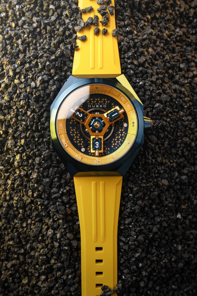 NUBEO Nubeo Skylab Automatic Limited Edition Yellow Blue Men's Watch NB-6083-03