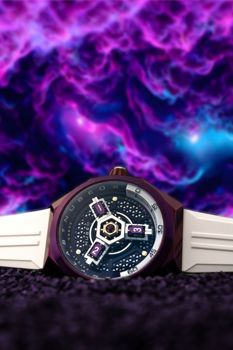NUBEO Nubeo Skylab Automatic Limited Edition Metallic Purple Men's Watch NB-6083-05